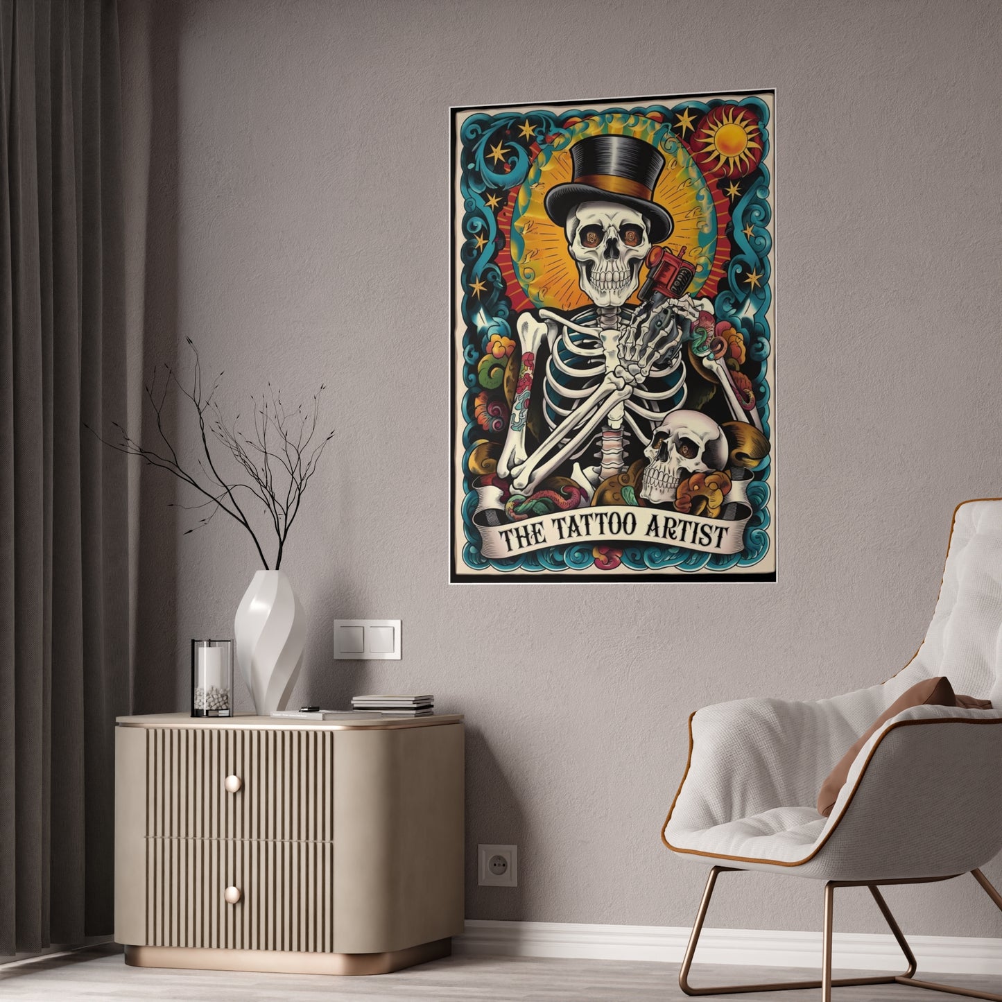 Tattoo Artist Tarot Poster - Unique Gloss Wall Art for Tattoo Lovers - VYBE Shop