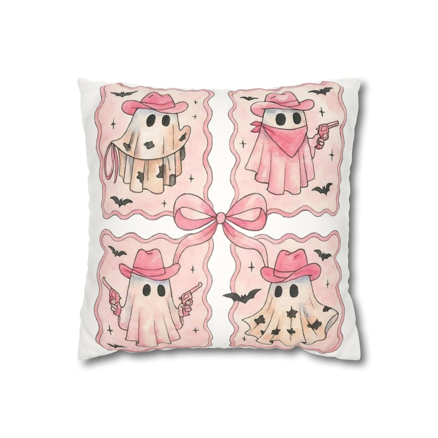 Cowboy Ghost Pillowcase - Cozy Halloween Decor and Cute Home Accent for Ghost Lovers - VYBE Shop