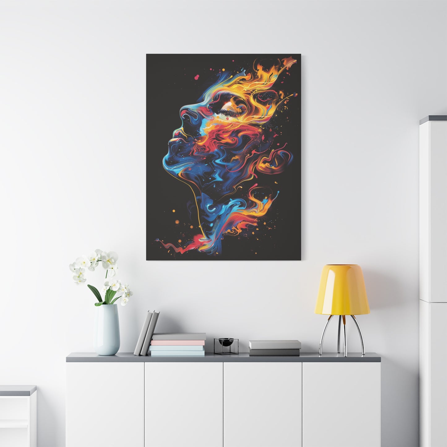 Neon Abstract Canvas Print, Colorful Wall Art, Home Decor, Gift for Art Lovers, Modern Artwork - VYBE Shop