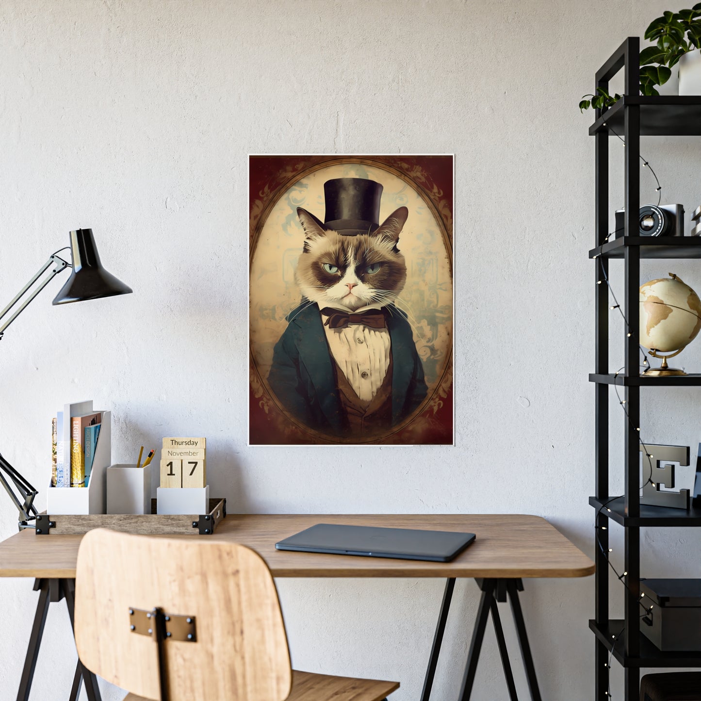 Elegant Cat Posters - Chic Cat Portrait Gloss Prints - VYBE Shop