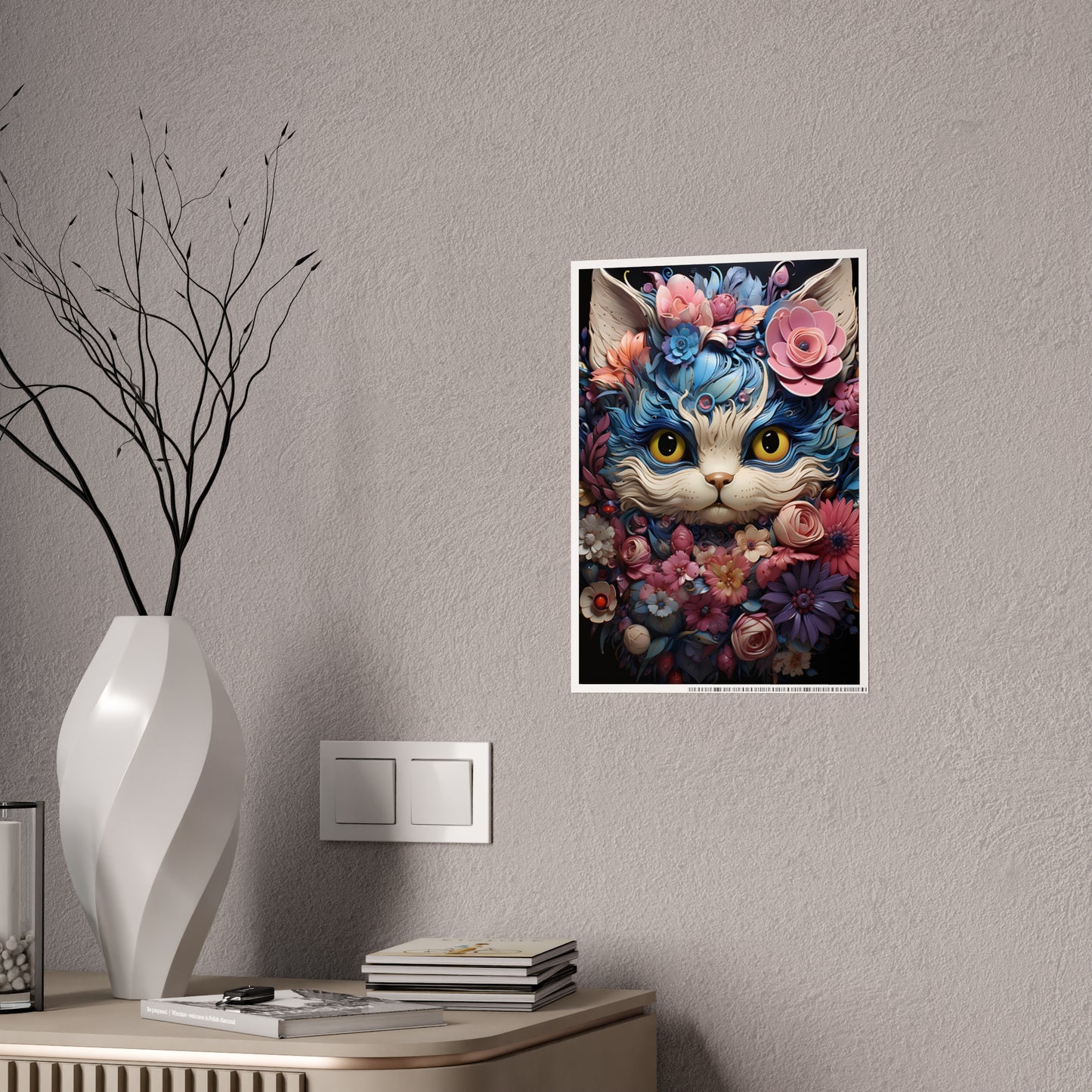 Colorful Cat Art Poster for Whimsical Wall Decor - A Perfect Home Accent - VYBE Shop