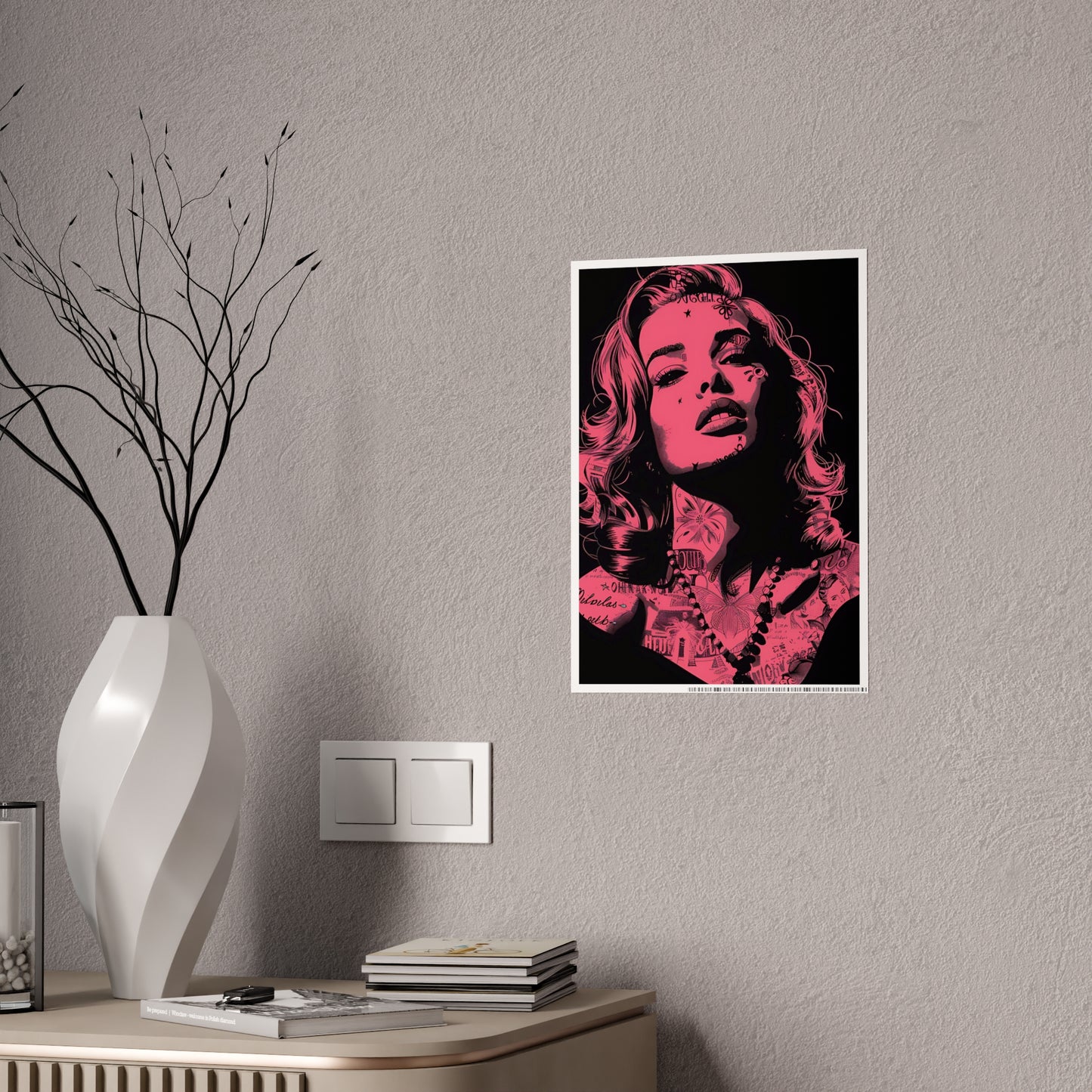 Lady in Red Poster - Elegant Wall Art for Vibrant Home Decor - VYBE Shop