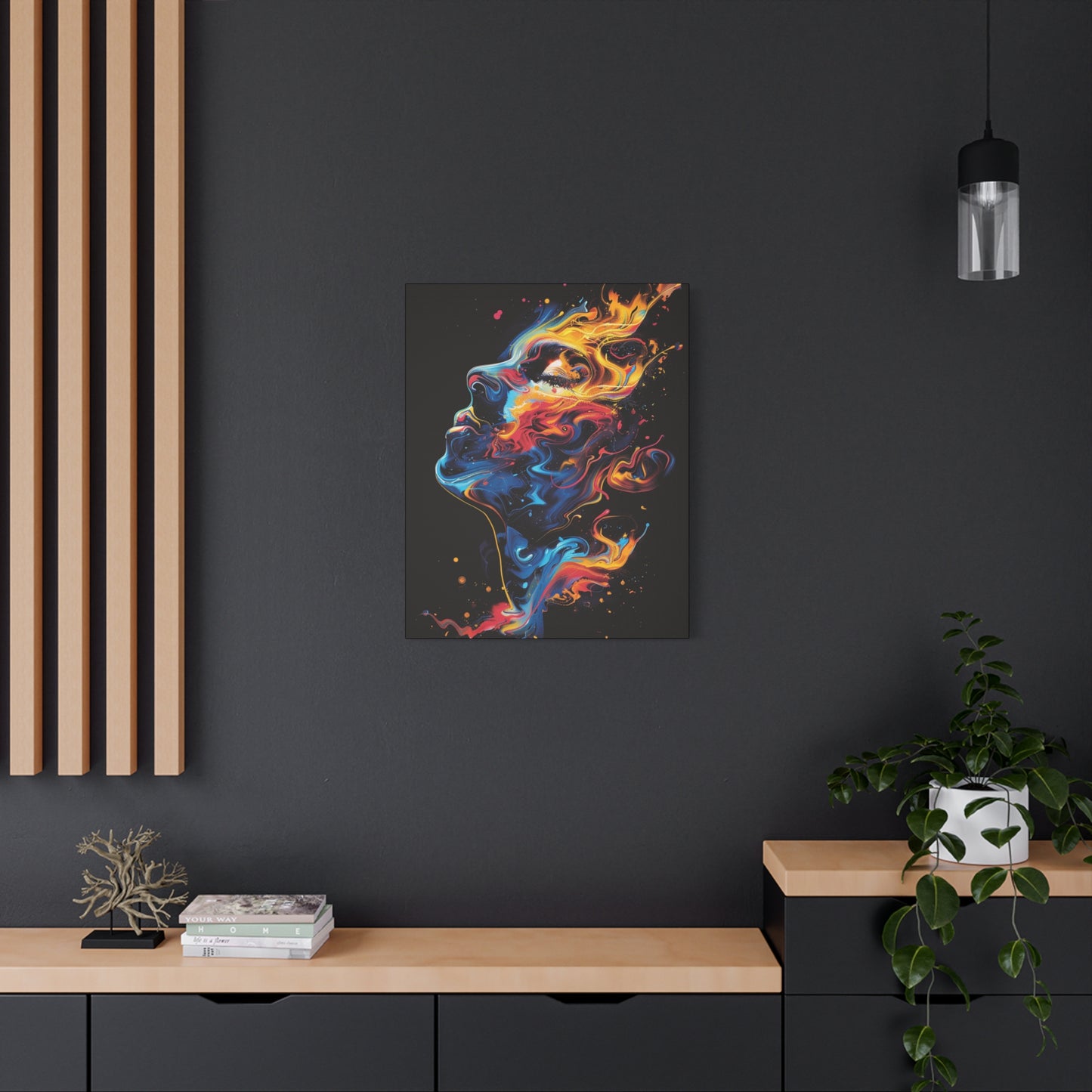 Neon Abstract Canvas Print, Colorful Wall Art, Home Decor, Gift for Art Lovers, Modern Artwork - VYBE Shop