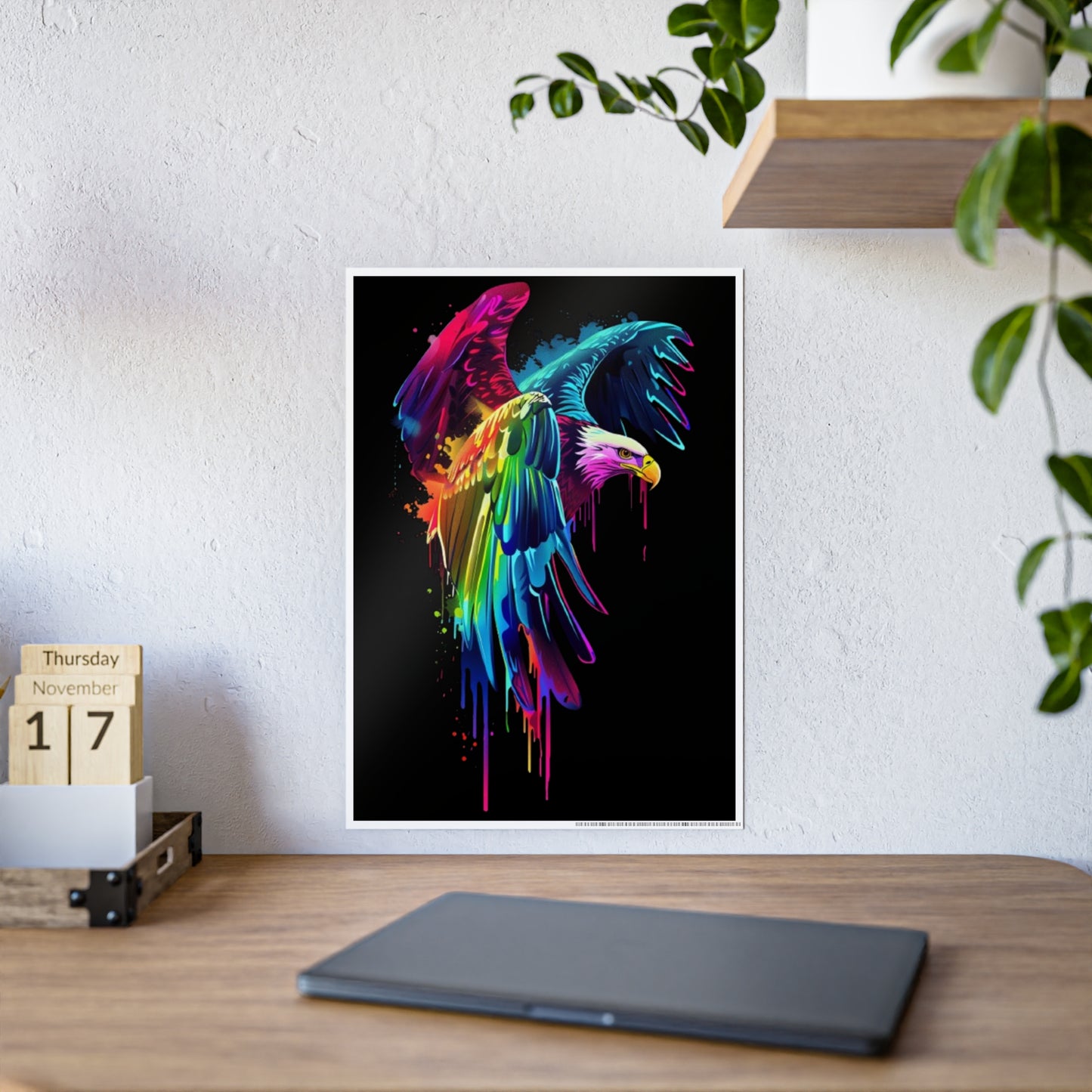 Vibrant Eagle Wall Art - Colorful Gloss Poster for Stunning Home Decor - VYBE Shop
