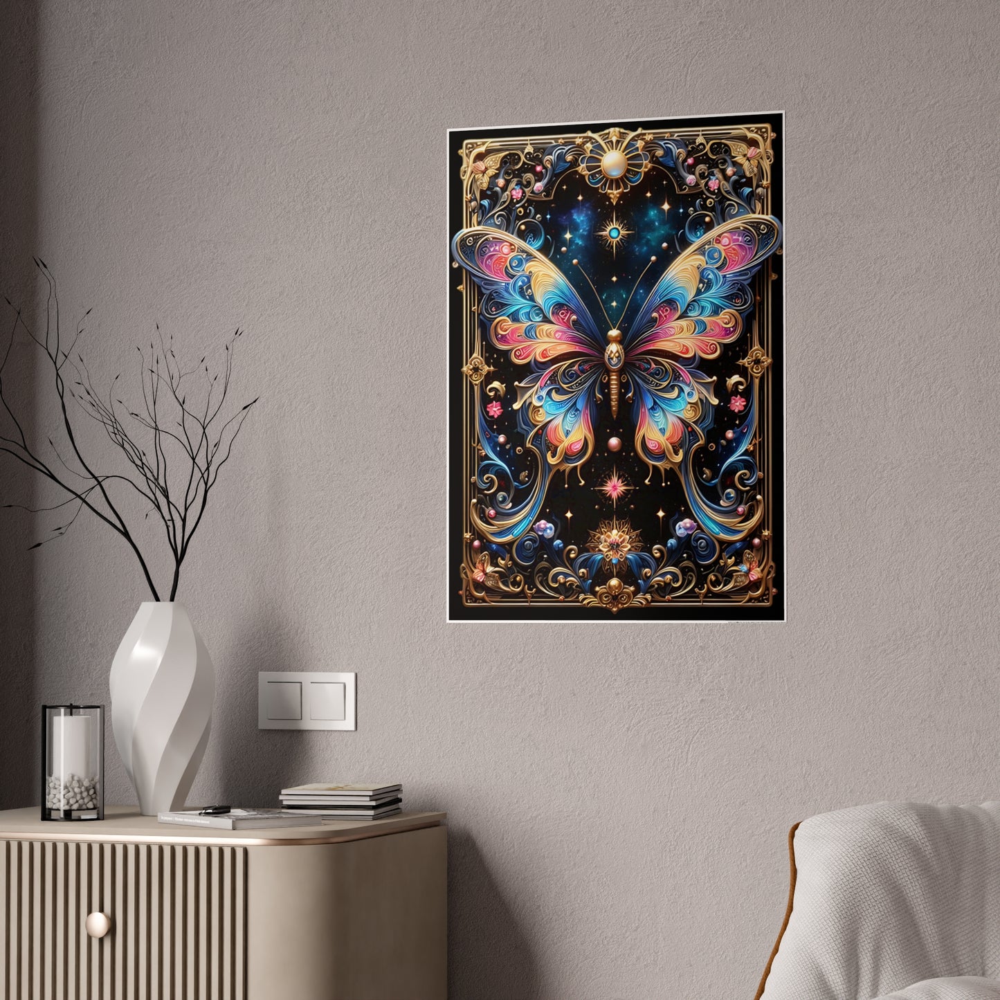 Vibrant Butterfly Poster - Stunning Wall Art Tarot Design - VYBE Shop
