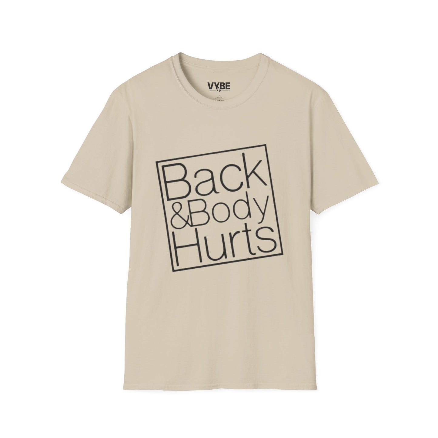 Funny- Back & Body Hurts T-Shirt, Funny Play On Words, Gift Idea - VYBE Shop