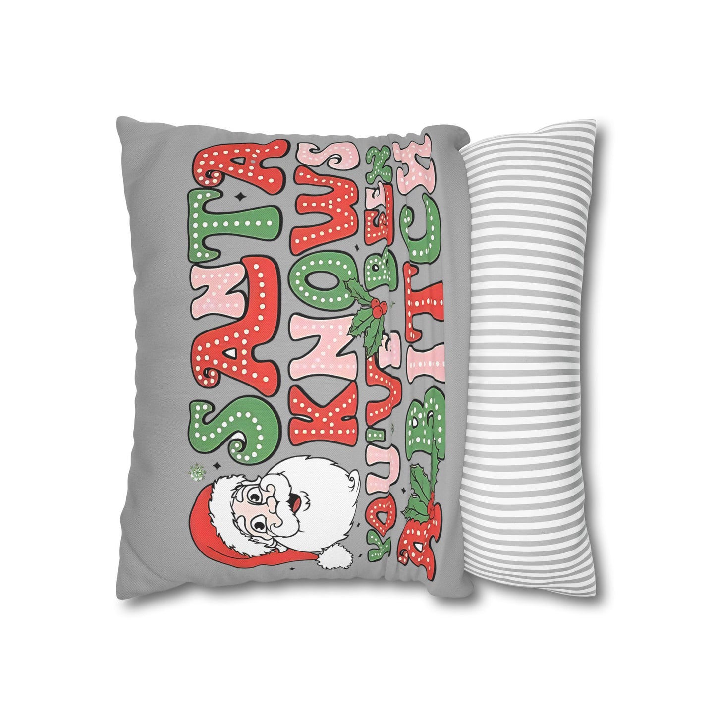 Funny Christmas Pillowcase - Santa Knows You've Been A Bit... Unique Decorative Accent for Holiday Decor, Perfect Gift for Friends and Family - VYBE Shop