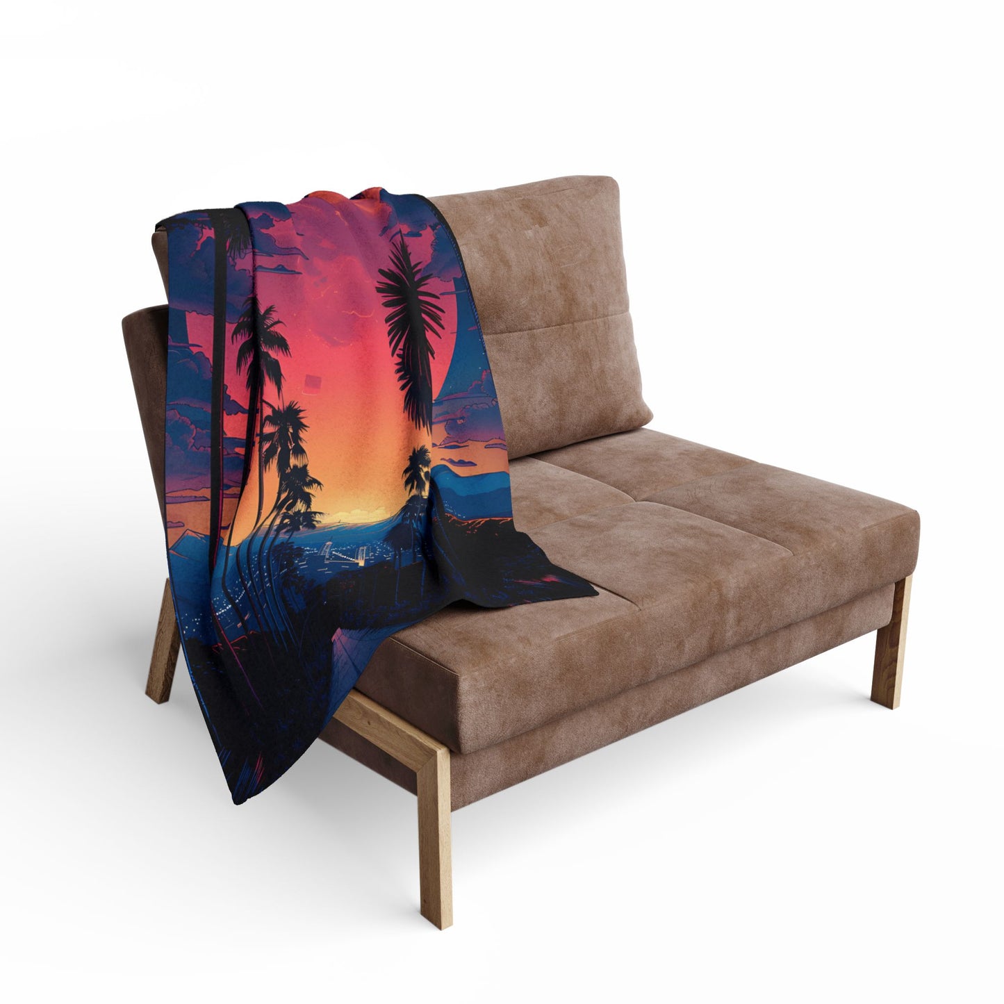 Vibrant Sunset Fleece Blanket