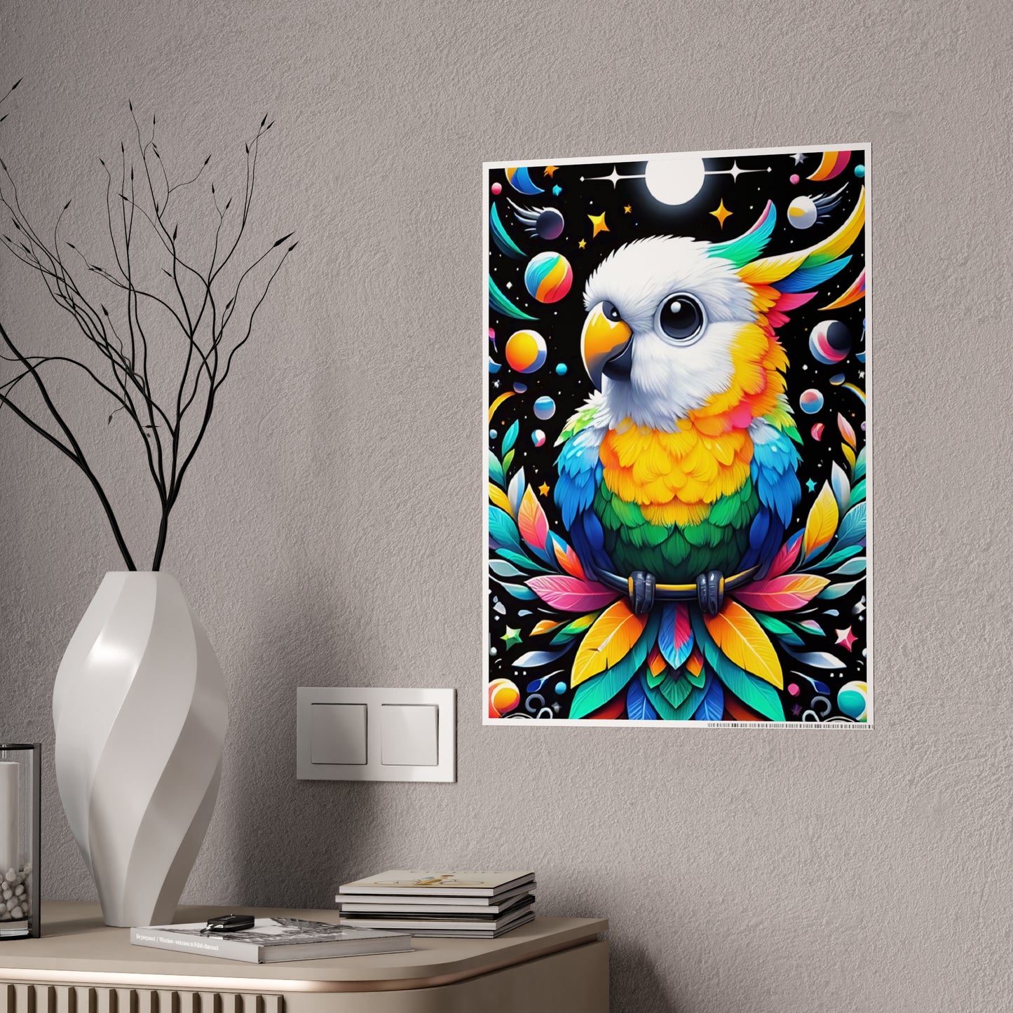 Colorful Bird Poster, Glossy Art Print - VYBE Shop