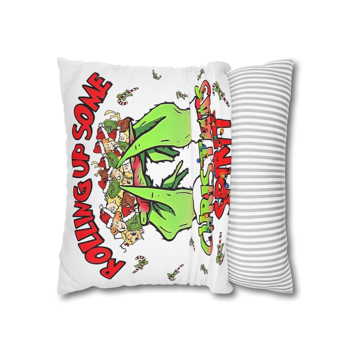 Grinch Christmas Pillowcase - Fun Holiday Decor Throw Pillow Cover for Festive Home Accent and Unique Gift - VYBE Shop