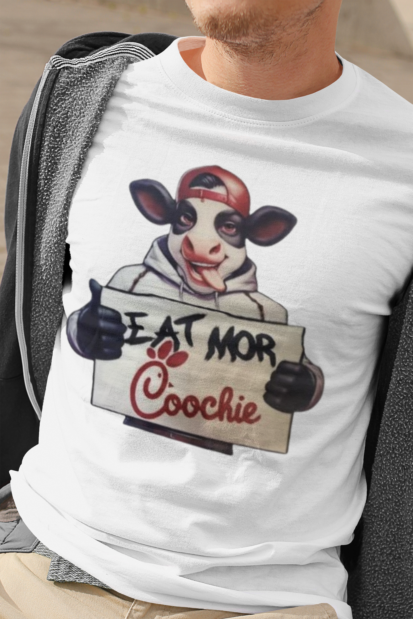 Funny- Eat Mor Coochie Graphic Tee, Funny Gift Idea - VYBE Shop