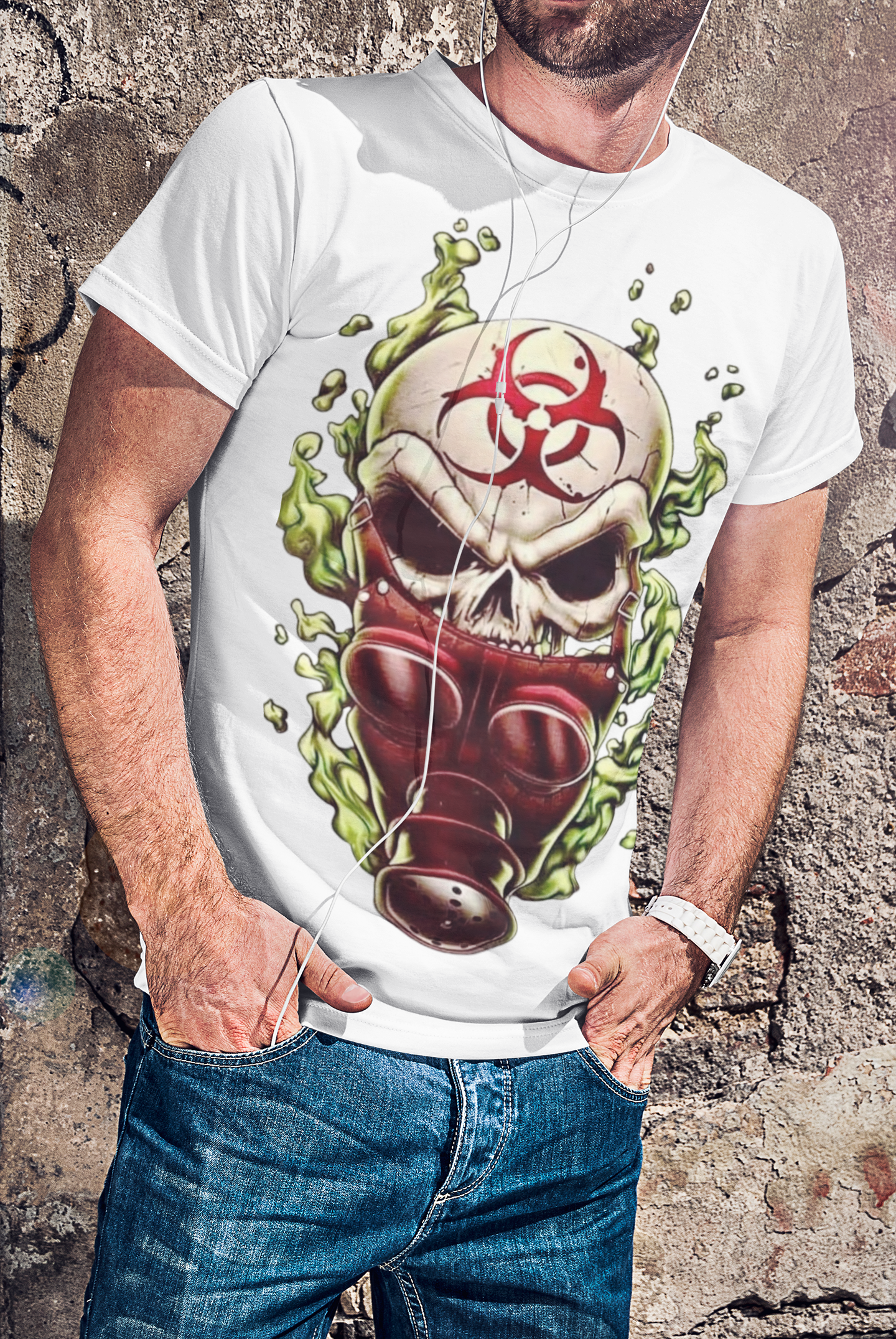 Alternative- Biohazard Skull Unisex T-Shirt - VYBE Shop