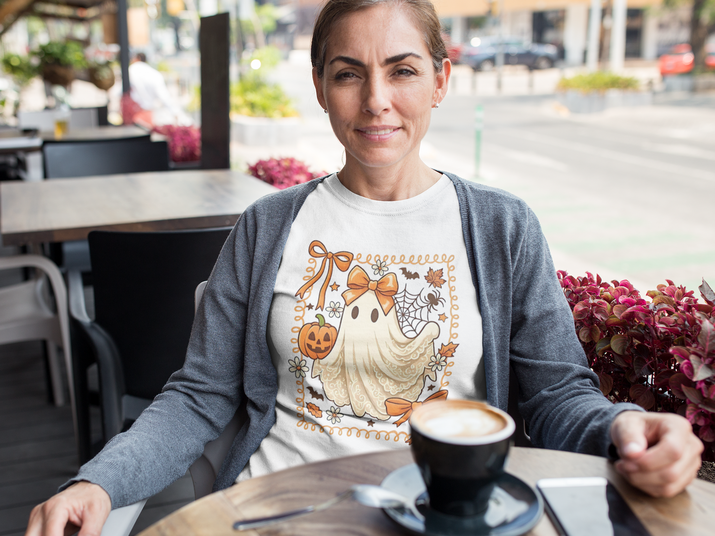 Halloween- Ghost T-Shirt, Unisex Tee, Spooky Season Shirt, Fall Fashion, Autumn Apparel - VYBE Shop