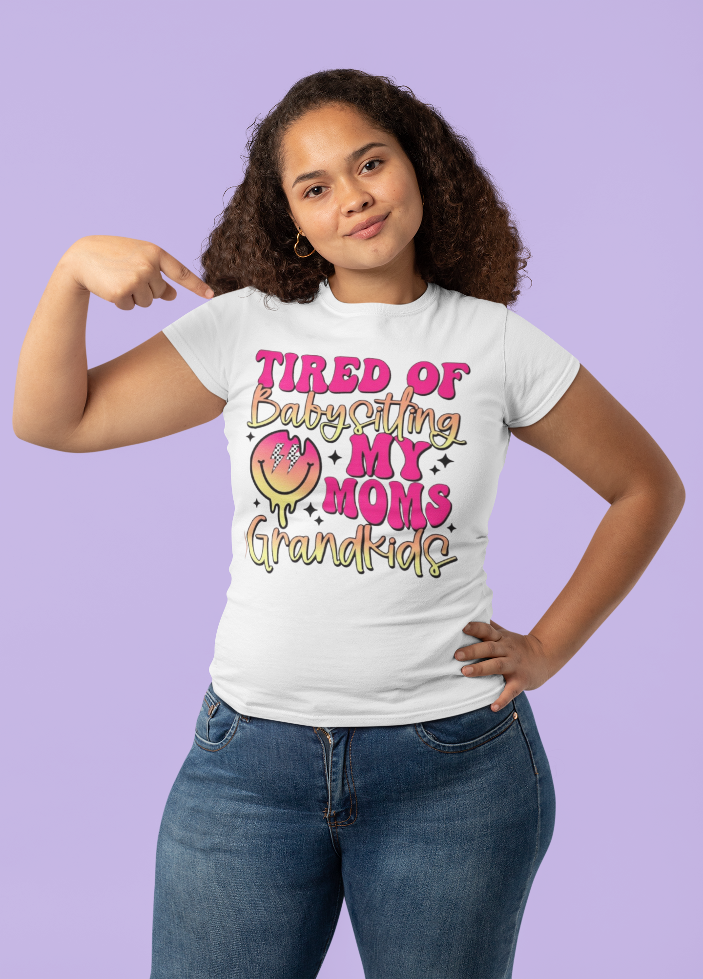 Funny- Tired of Babysitting My Mom's Grandkids T-Shirt - VYBE Shop