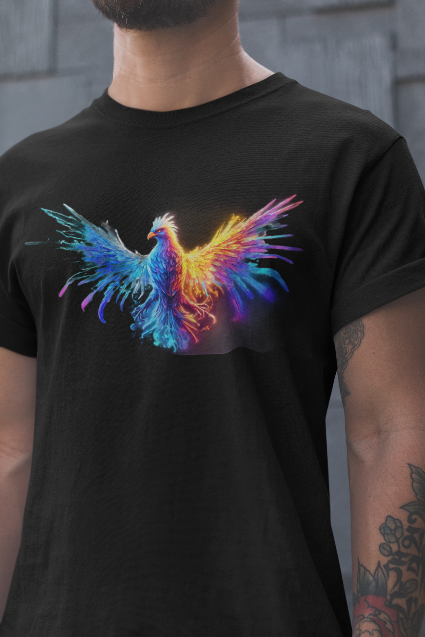 Colorful Phoenix Graphic Tee - VYBE Shop