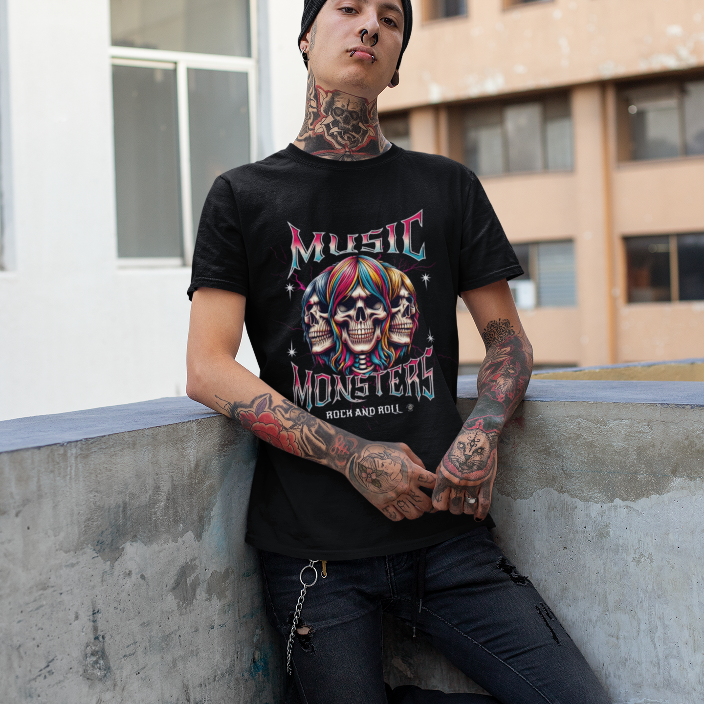 Rock and Roll Music Monsters T-Shirt - VYBE