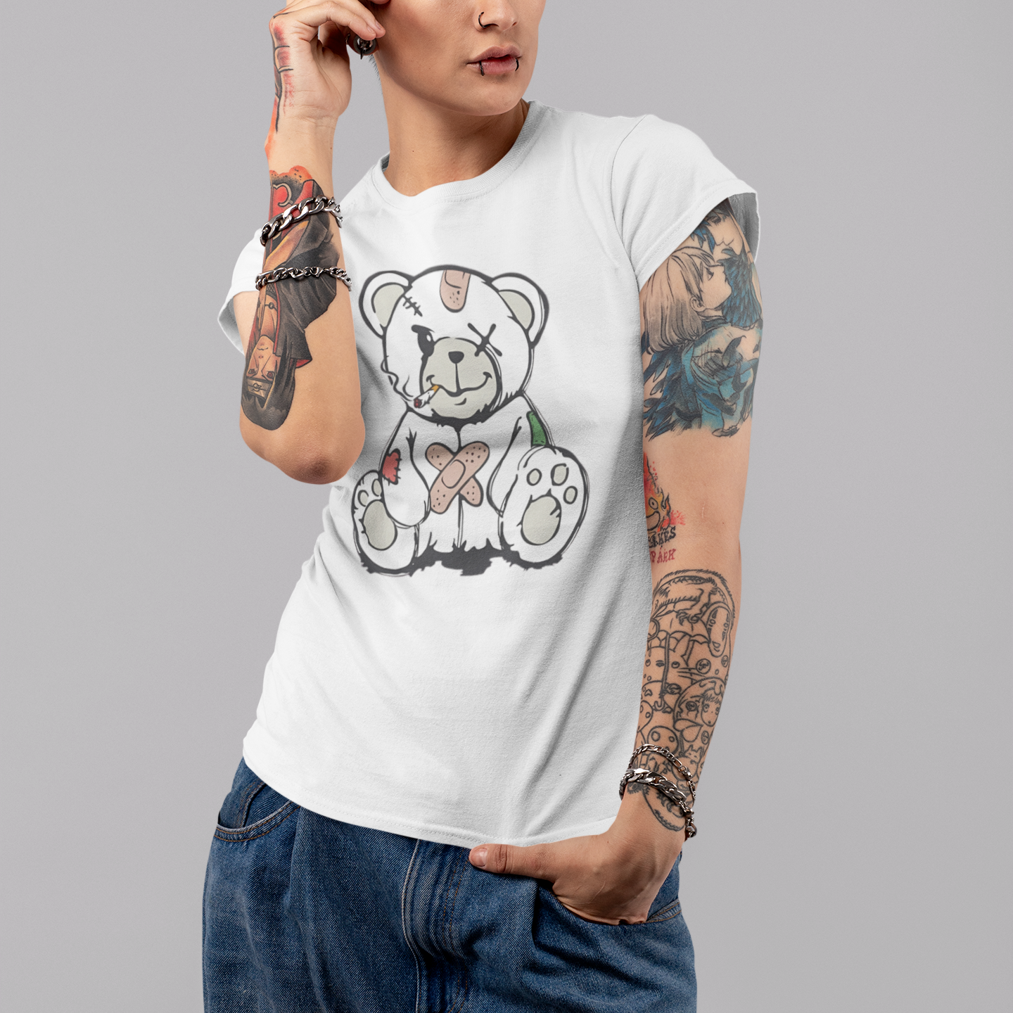 Bandaged Teddy Bear T-Shirt - VYBE