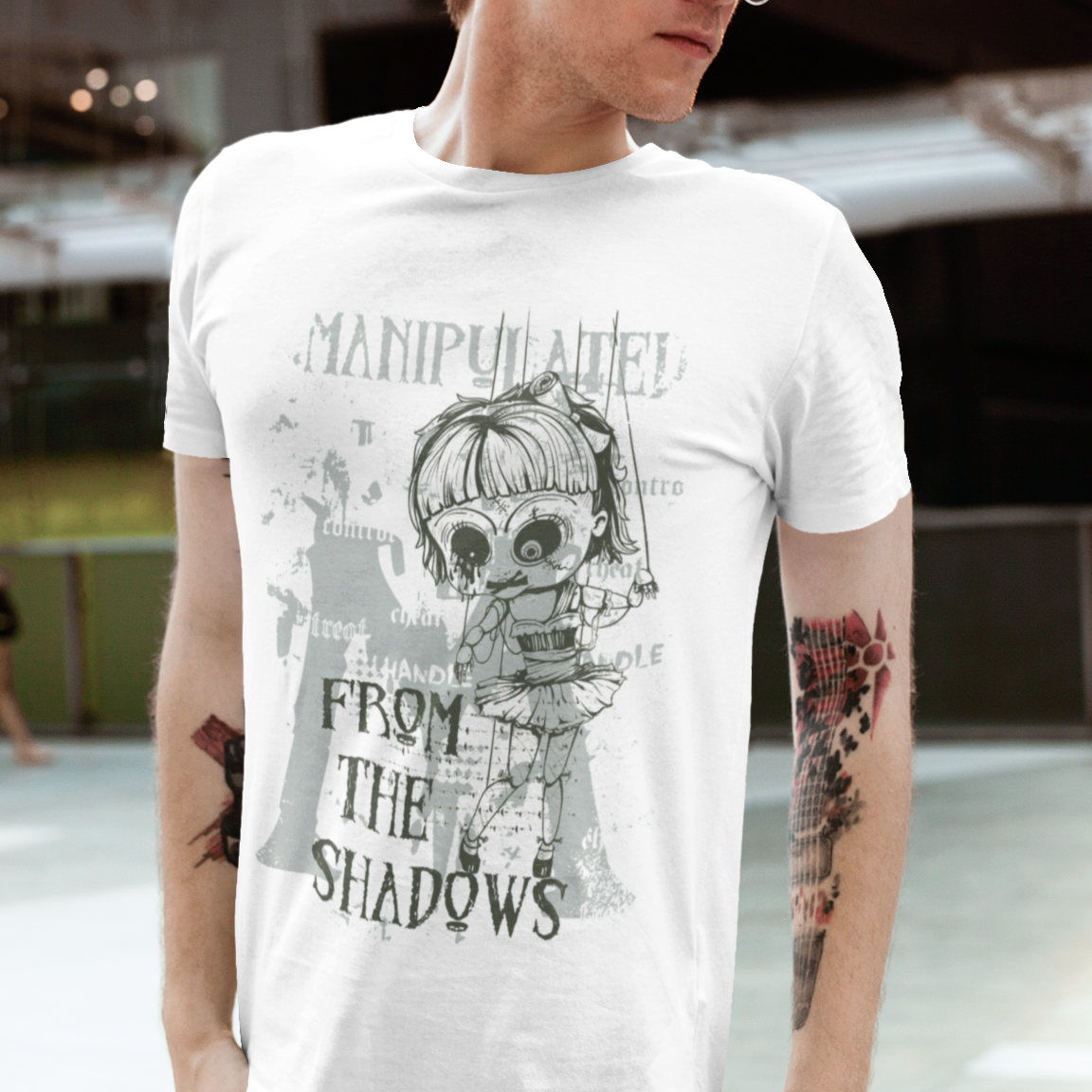 Shadow Manipulated T-Shirt - VYBE