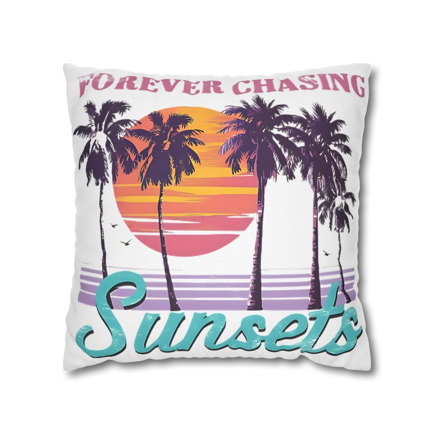 Sunset Chaser Pillowcase for Tropical Decor and Beach Vibes - Perfect Home Accent and Gift for Sunset Lovers - VYBE Shop