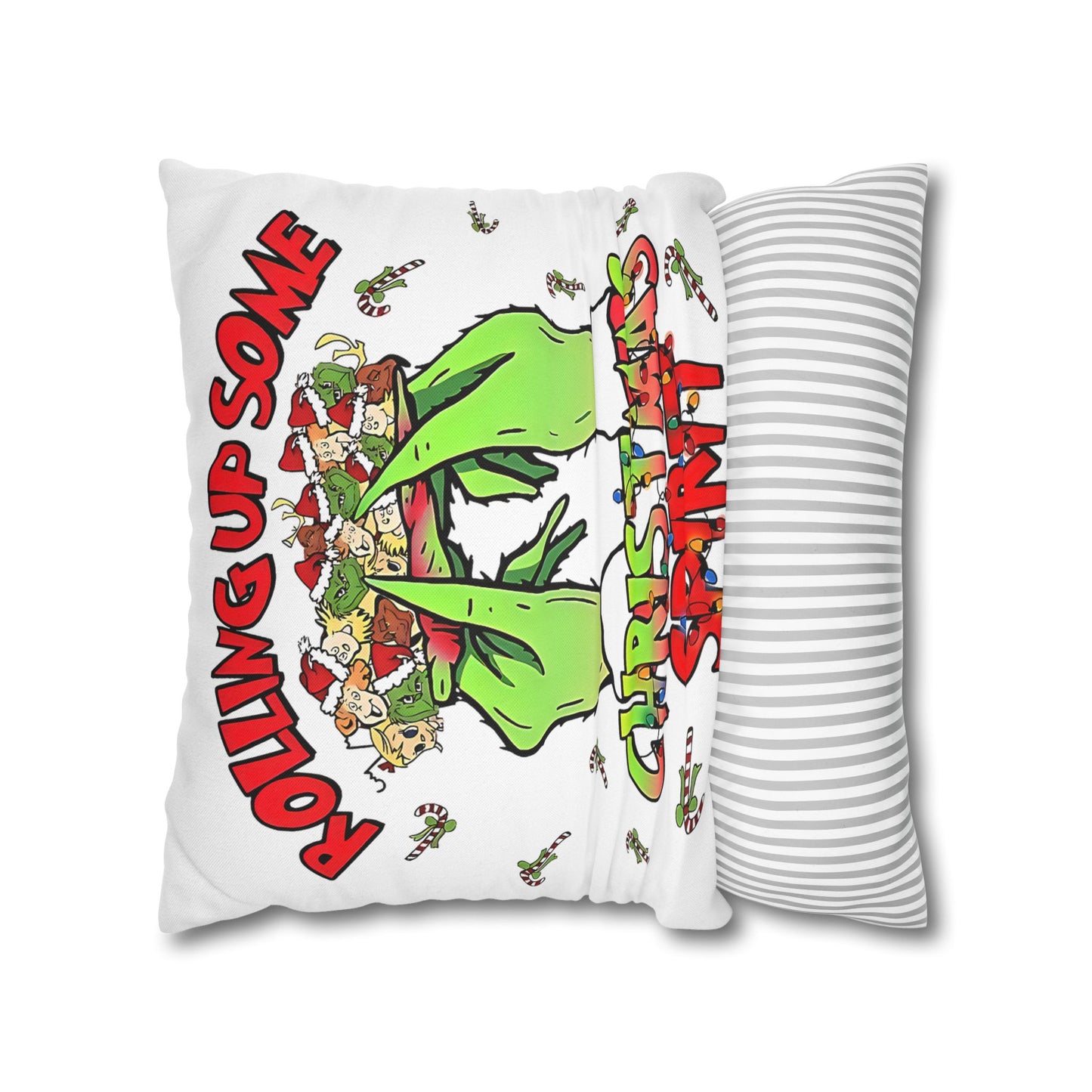 Grinch Christmas Pillowcase - Fun Holiday Decor Throw Pillow Cover for Festive Home Accent and Unique Gift - VYBE Shop