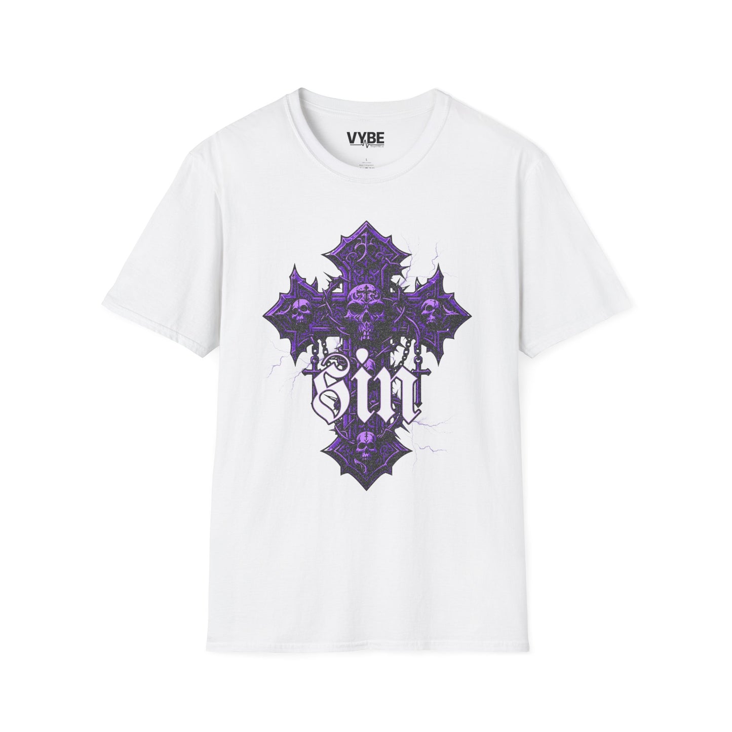 Gothic Sin Cross T-Shirt - VYBE