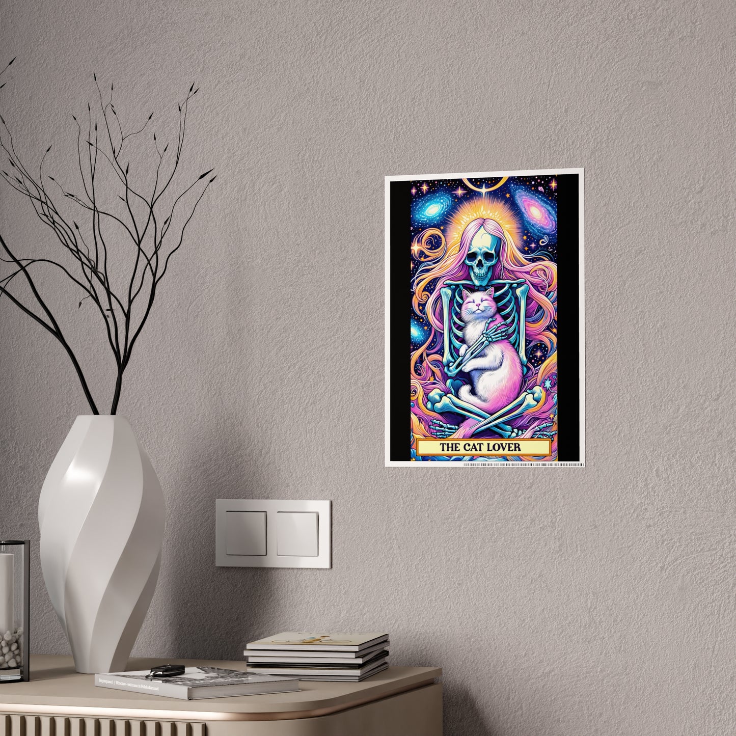 Vibrant Cat Lover Wall Art - Unique Tarot-Inspired Poster for Cat Enthusiasts - VYBE Shop