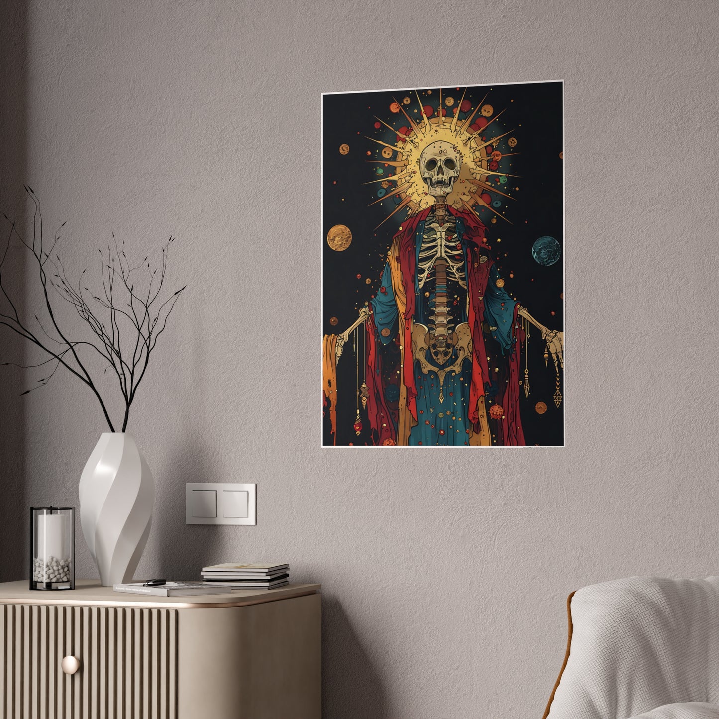 Skeleton Colorful Skeletal Poster - VYBE Shop