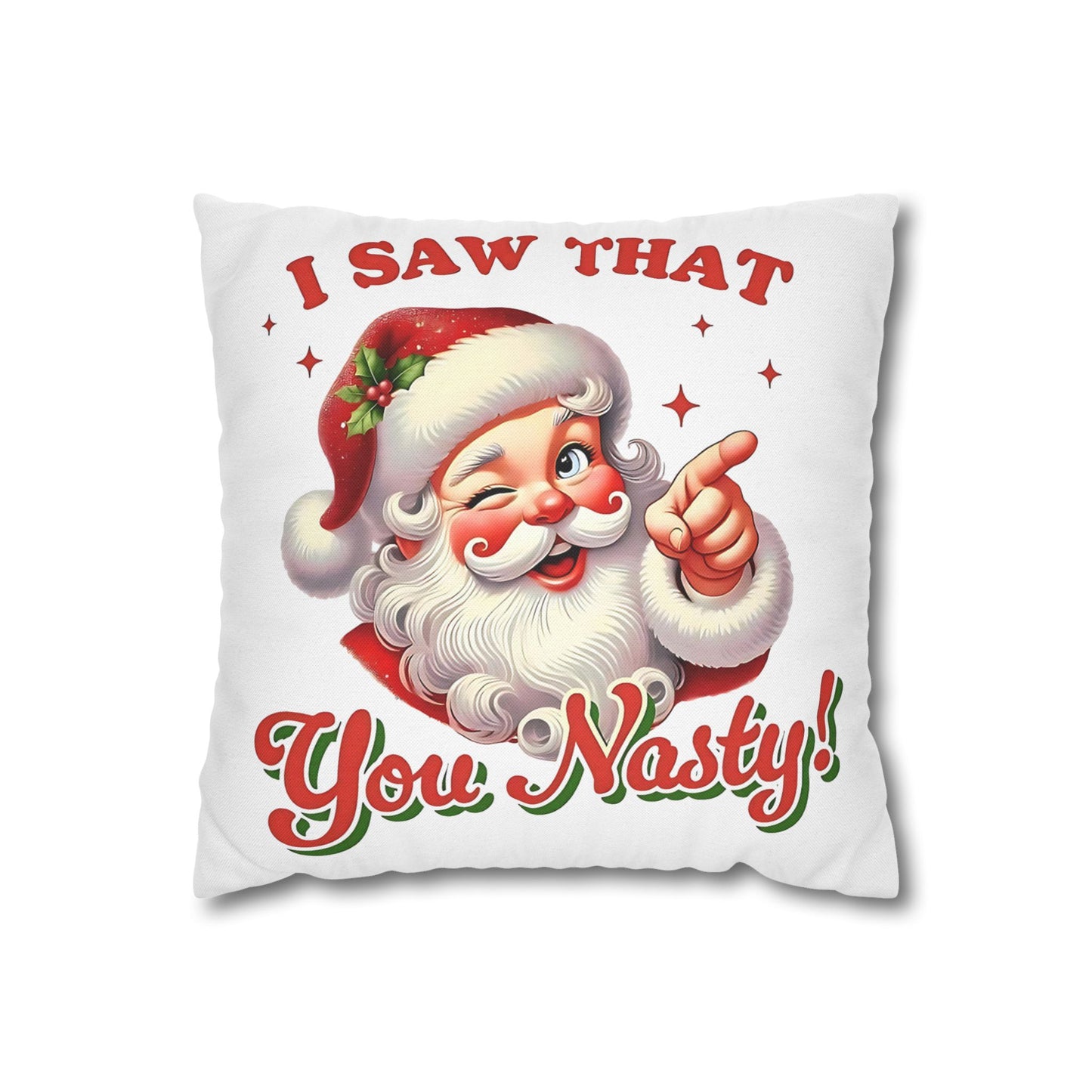 Santa's Naughty List Pillowcase - Funny Holiday Decor and Christmas Gift for Couch Decor - VYBE Shop