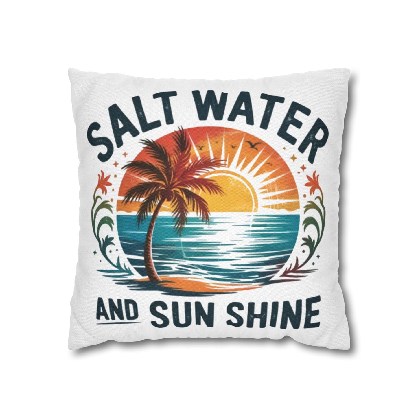 Tropical Beach Pillowcase with Sunset Vibes, Nautical Home Decor, Beach House Gift, Ocean Lover's Pillow Cover, Summer Decor - VYBE Shop