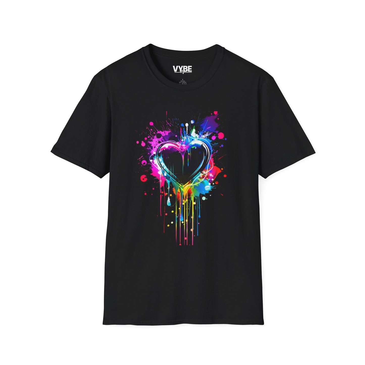 Colorful Heart Graphic T-Shirt - VYBE Shop