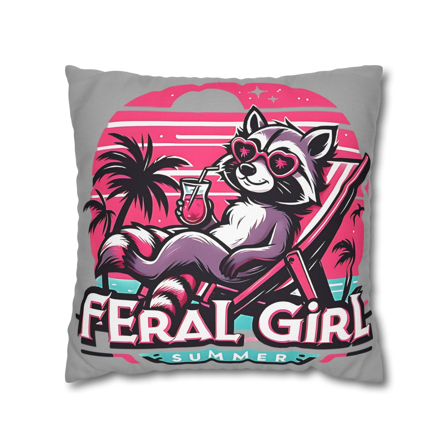 Feral Girl Summer Pillowcase - Tropical Beach Decor for Home Accent and Gifts - VYBE Shop