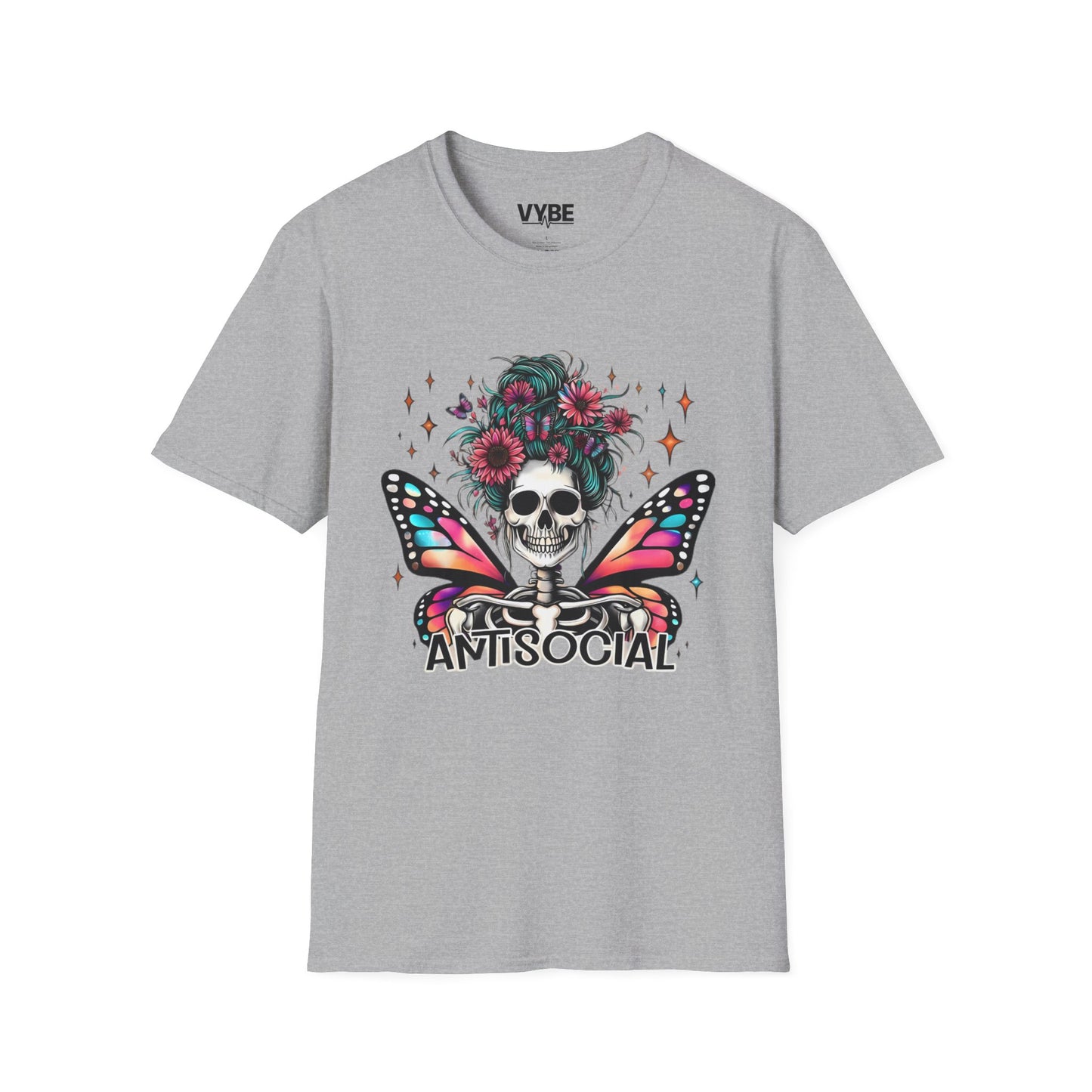 Antisocial Skeleton Tee - VYBE Shop