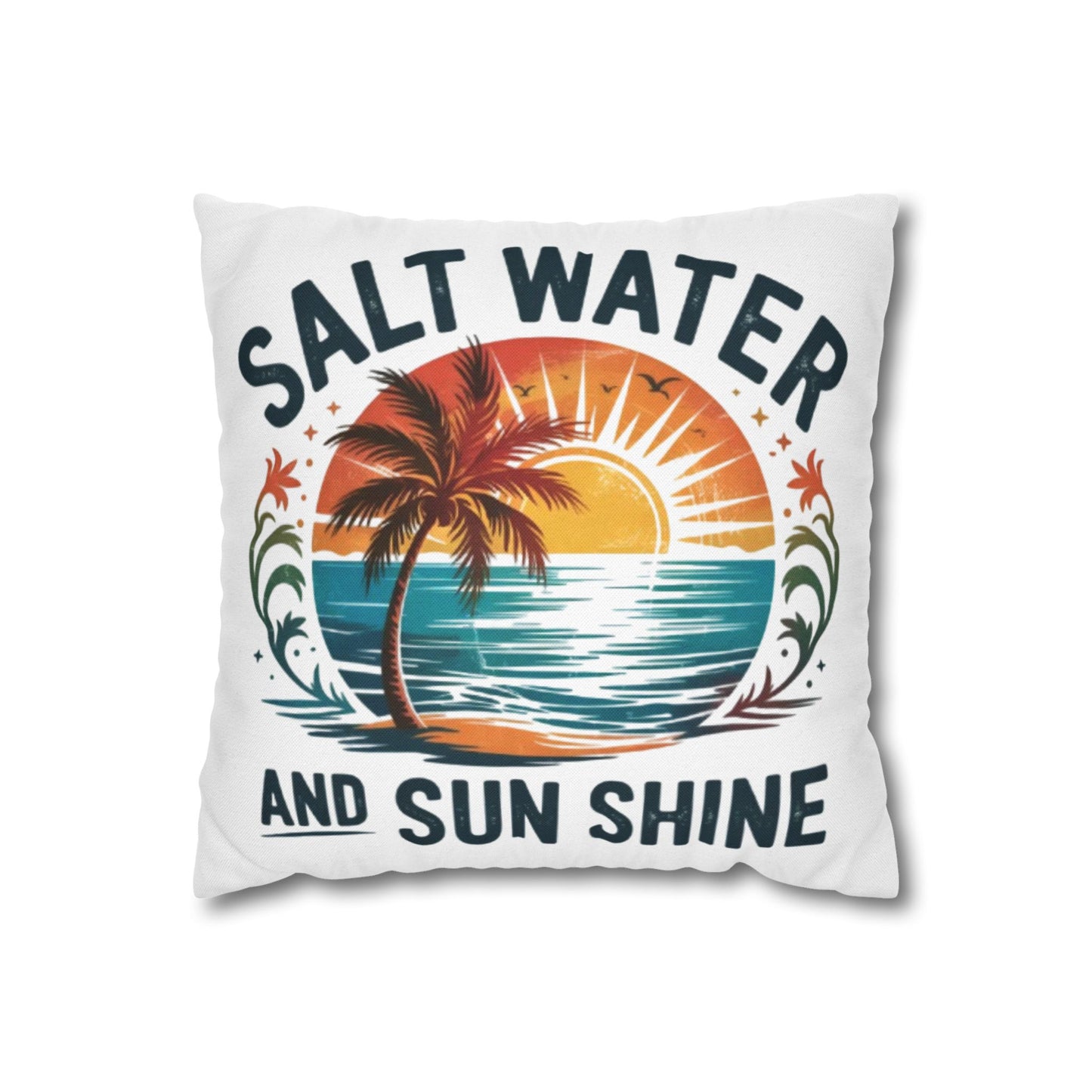 Tropical Beach Pillowcase with Sunset Vibes, Nautical Home Decor, Beach House Gift, Ocean Lover's Pillow Cover, Summer Decor - VYBE Shop