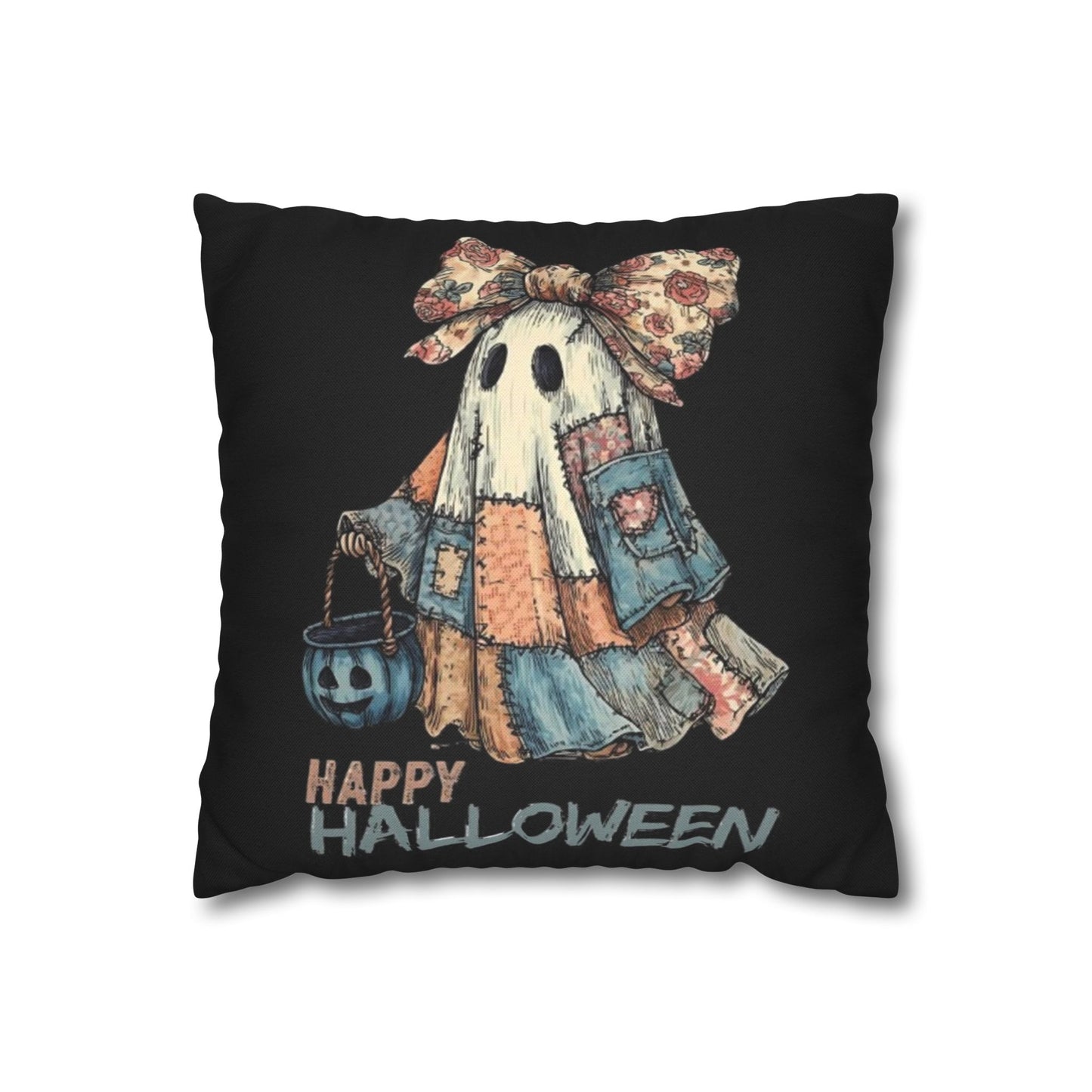 Halloween Ghost Pillowcase, Decorative Cushion Cover, Spooky Home Decor, Fall Gift, Cozy Halloween Accent, Autumn Decoration - VYBE Shop