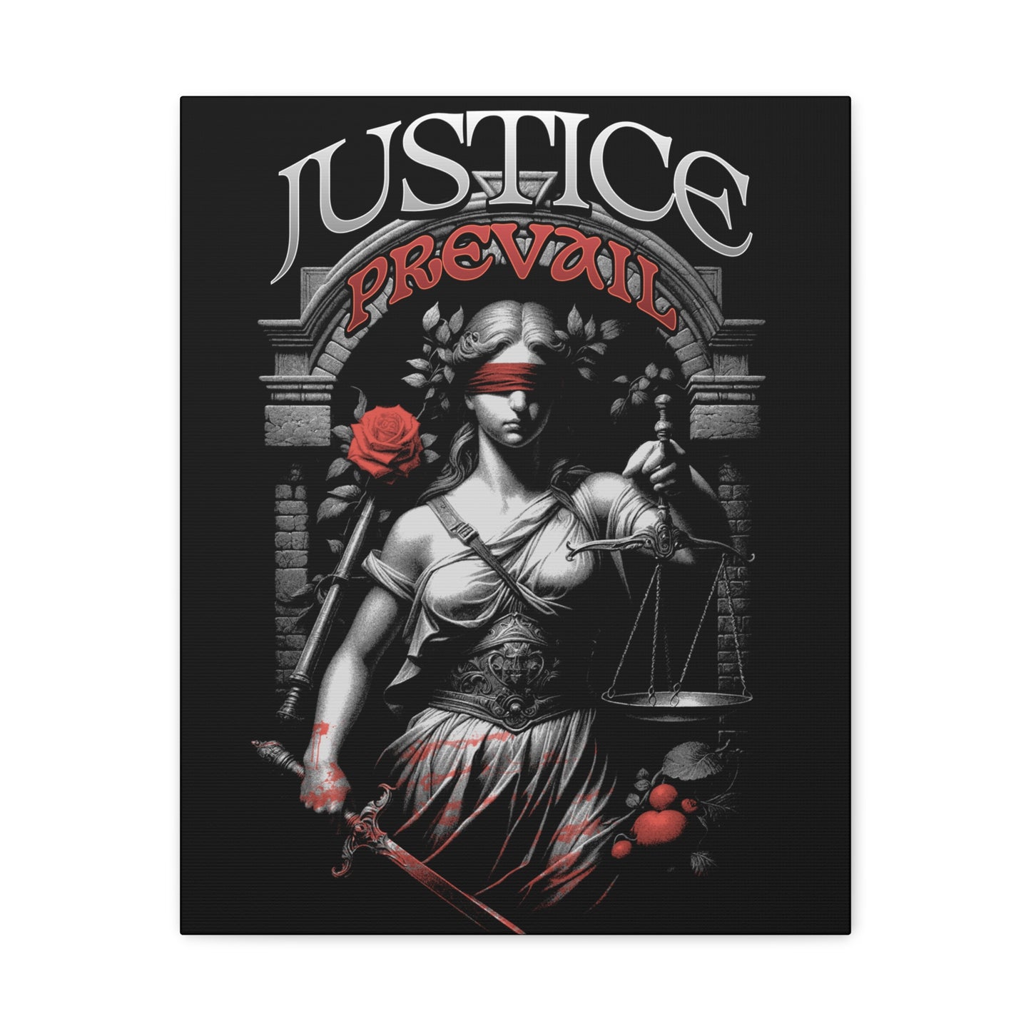Justice Prevail Canvas Art Print, Wall Decor for Lawyers, Gift for Activists, Office Wall Art, Inspirational Home Decoration - VYBE Shop