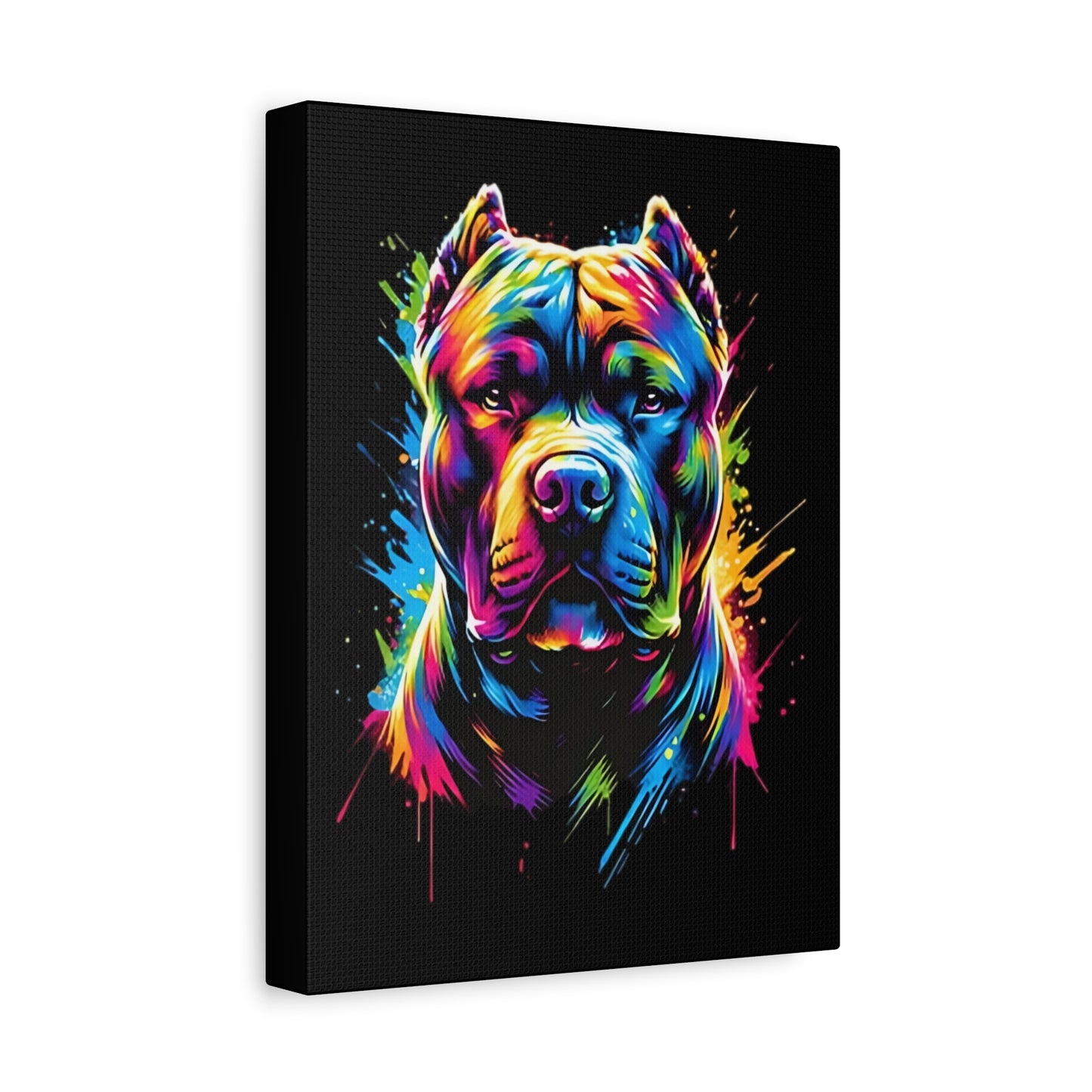 Vibrant Dog Art Canvas, Colorful Dog Portrait, Pet Lover Decoration, Home Wall Décor, Unique Gift for Dog Owners, Colorful Animal Wall Art - VYBE Shop