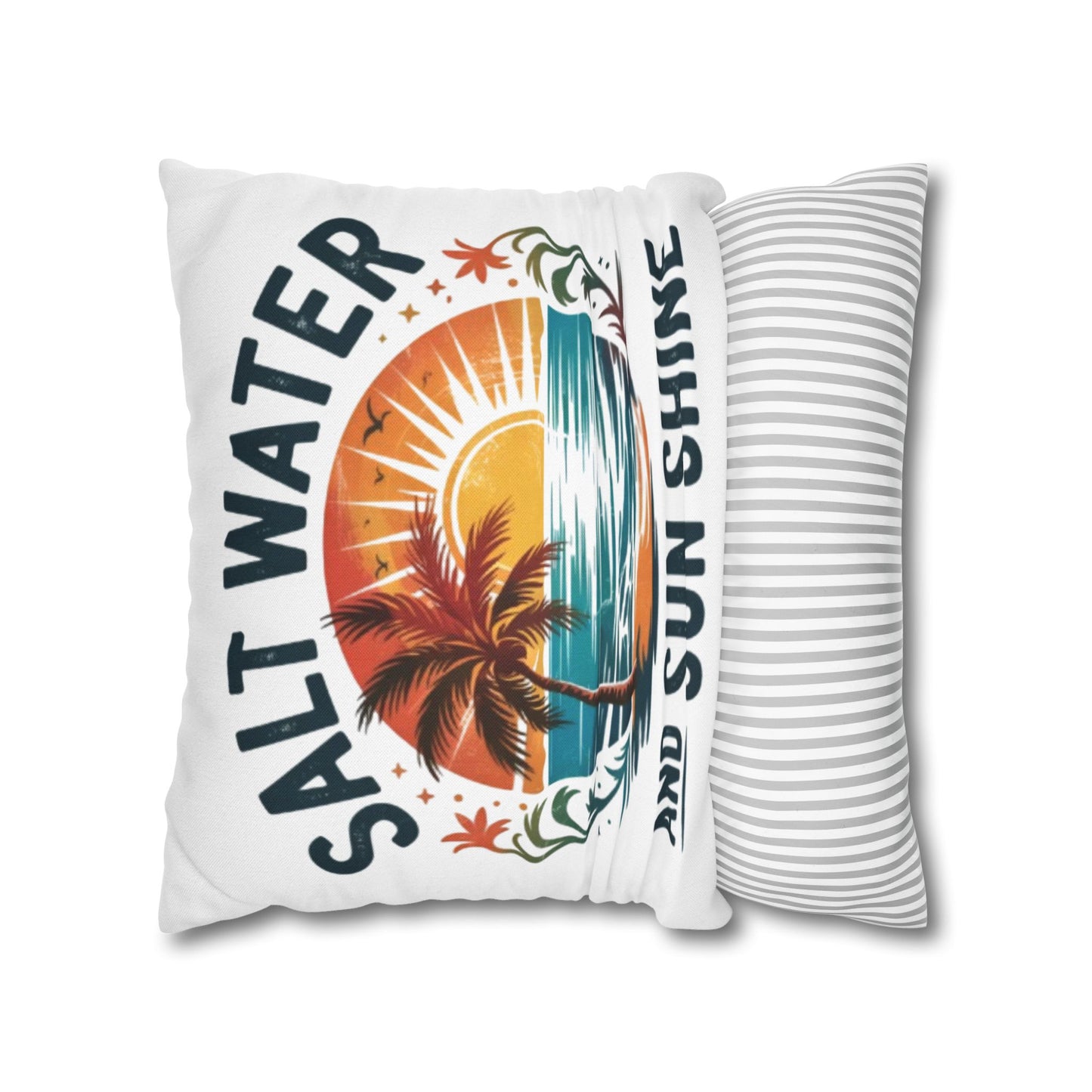 Tropical Beach Pillowcase with Sunset Vibes, Nautical Home Decor, Beach House Gift, Ocean Lover's Pillow Cover, Summer Decor - VYBE Shop