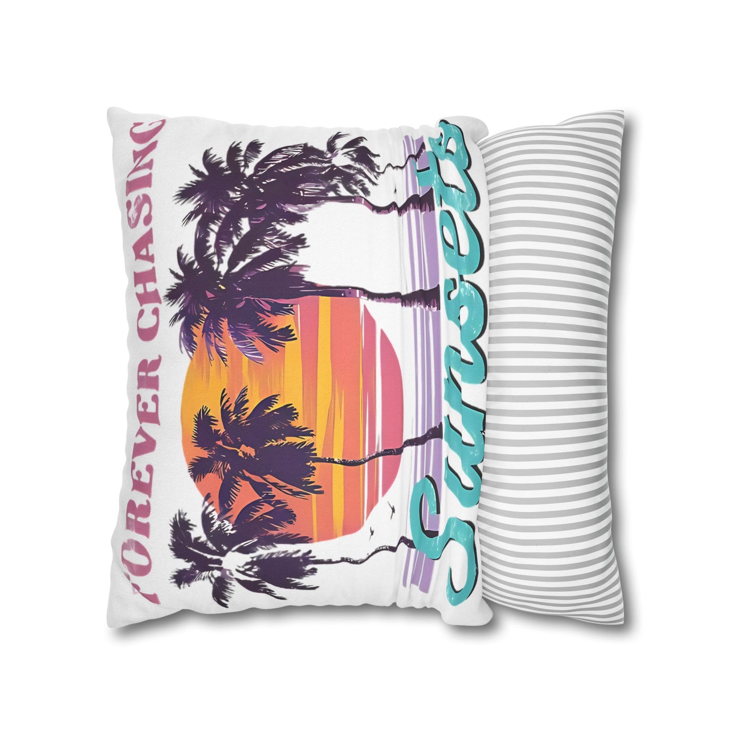 Sunset Chaser Pillowcase for Tropical Decor and Beach Vibes - Perfect Home Accent and Gift for Sunset Lovers - VYBE Shop