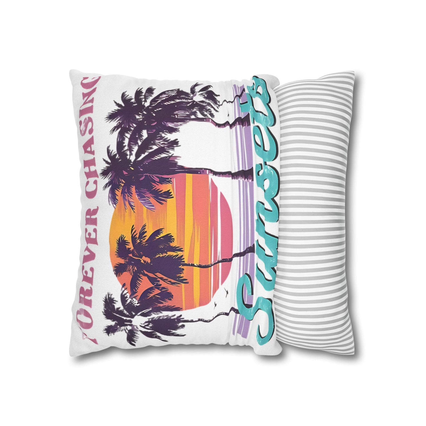 Sunset Chaser Pillowcase for Tropical Decor and Beach Vibes - Perfect Home Accent and Gift for Sunset Lovers - VYBE Shop