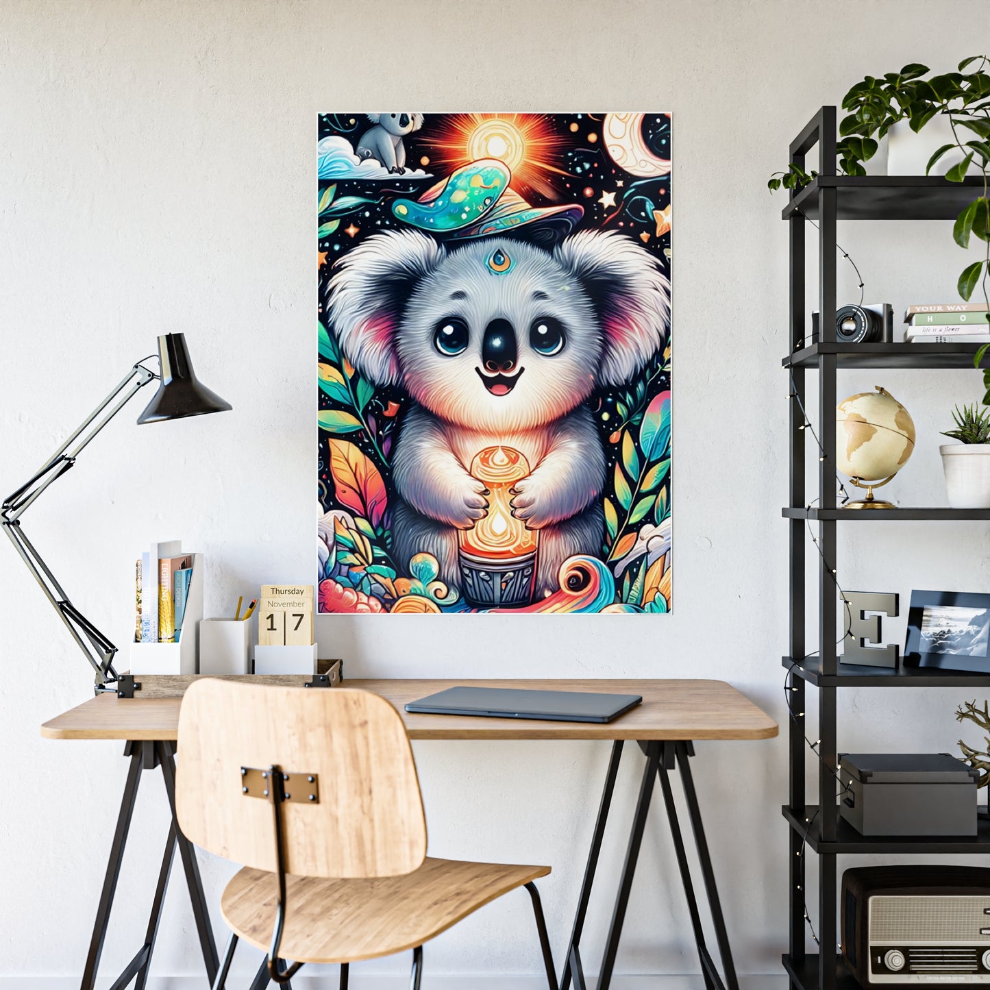 Cute Koala Poster - Whimsical Wall Art for a Charming Decor - VYBE Shop