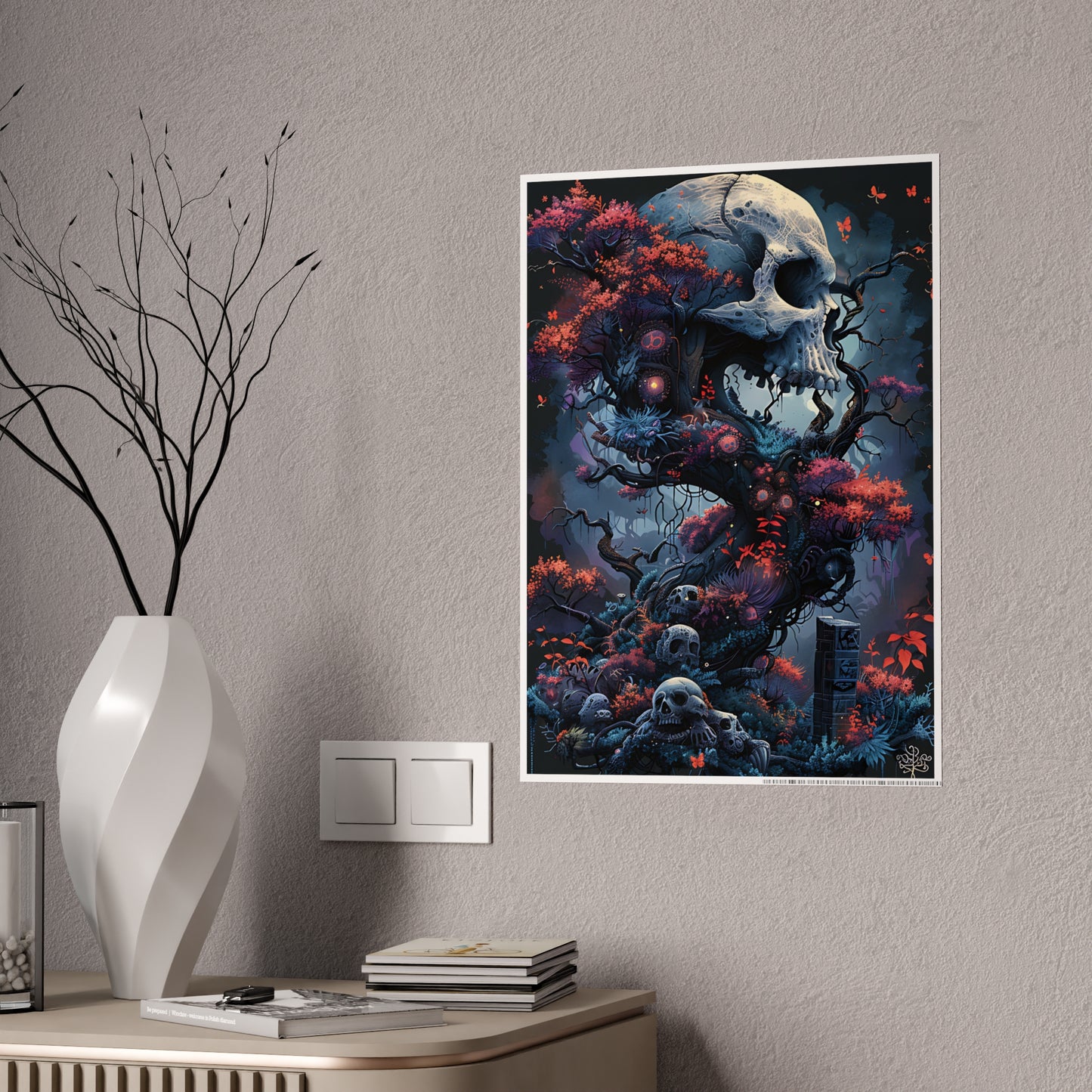 Skull Art Posters - Glossy Dark Art Prints for Gothic Wall Decor - VYBE Shop