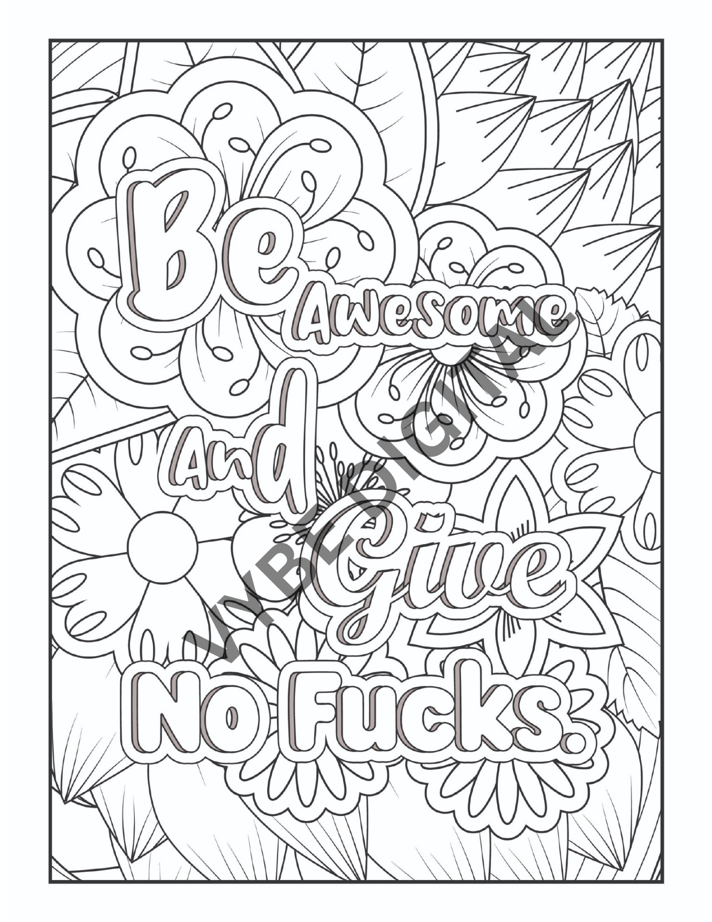 Vulgar Words Coloring- 100 pages