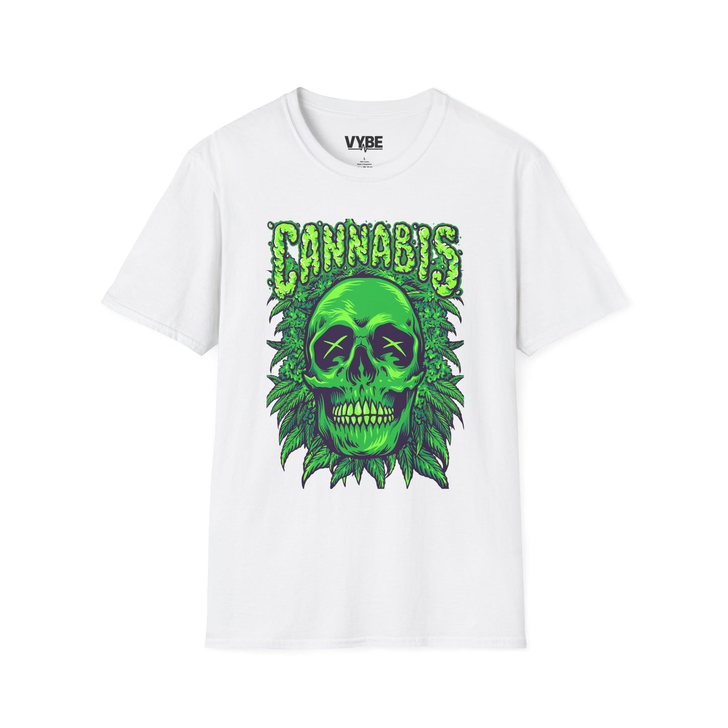 420- Cannabis Skull Graphic T-Shirt - VYBE Shop