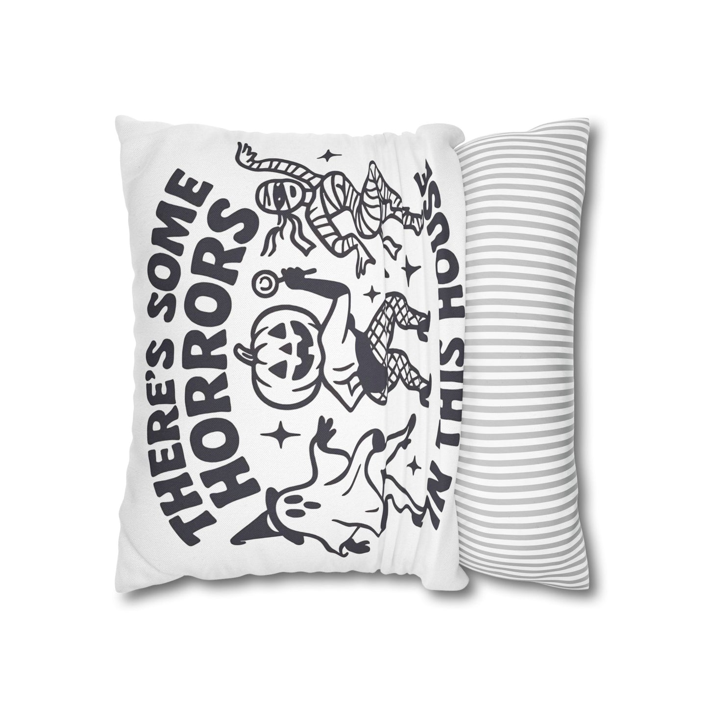 Halloween Decorative Pillowcase for Spooky Autumn Home Decor with Ghost and Mummy Design - VYBE Shop