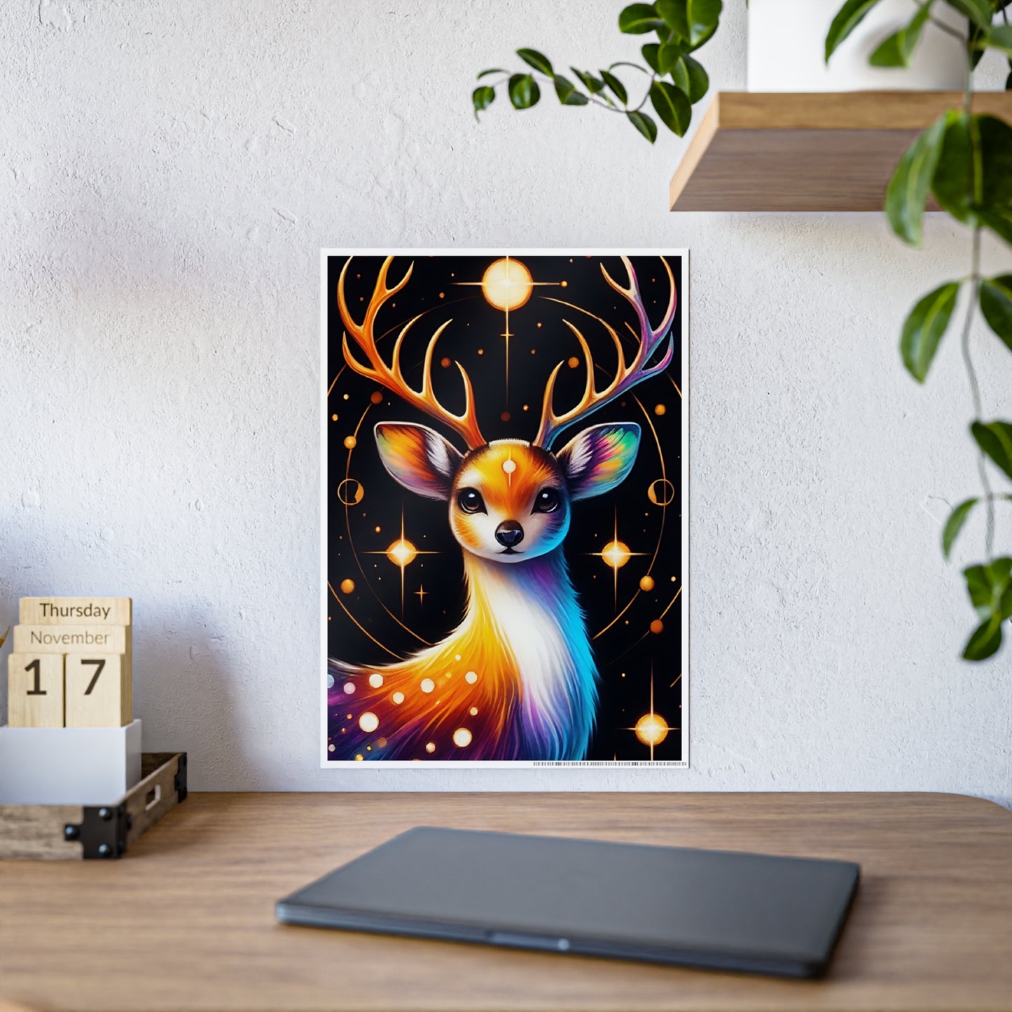 Vibrant Deer Art Poster - Glossy Wildlife Print for Nature Lovers - VYBE Shop