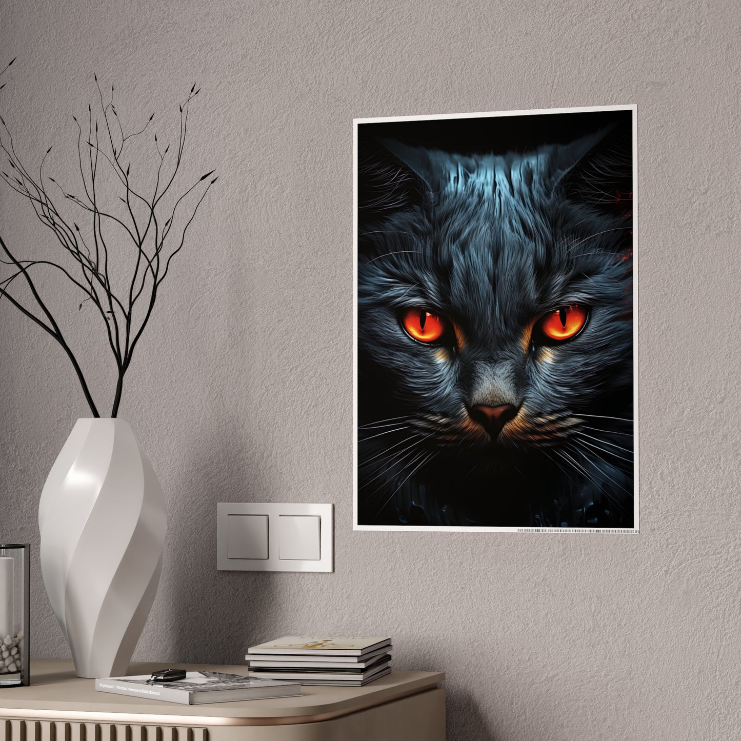 Cat Mystical Cat Poster - Unique Wall Art for Home Decor and Halloween Decoration, Perfect for Cat Lovers - VYBE Shop