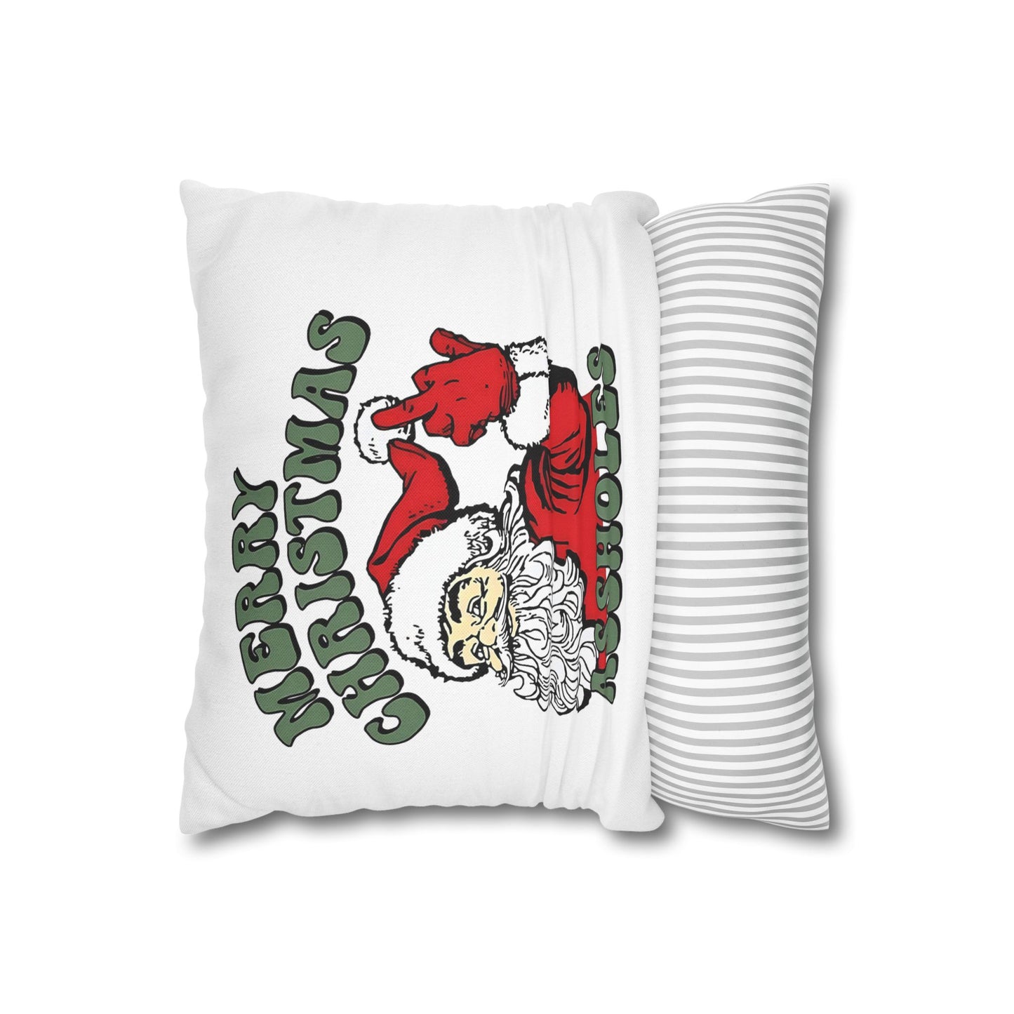 Funny Holiday Pillowcase, Merry Christmas Pillow, Quirky Christmas Decor, Santa Pillow, Gift for Friends, Home Decor - VYBE Shop