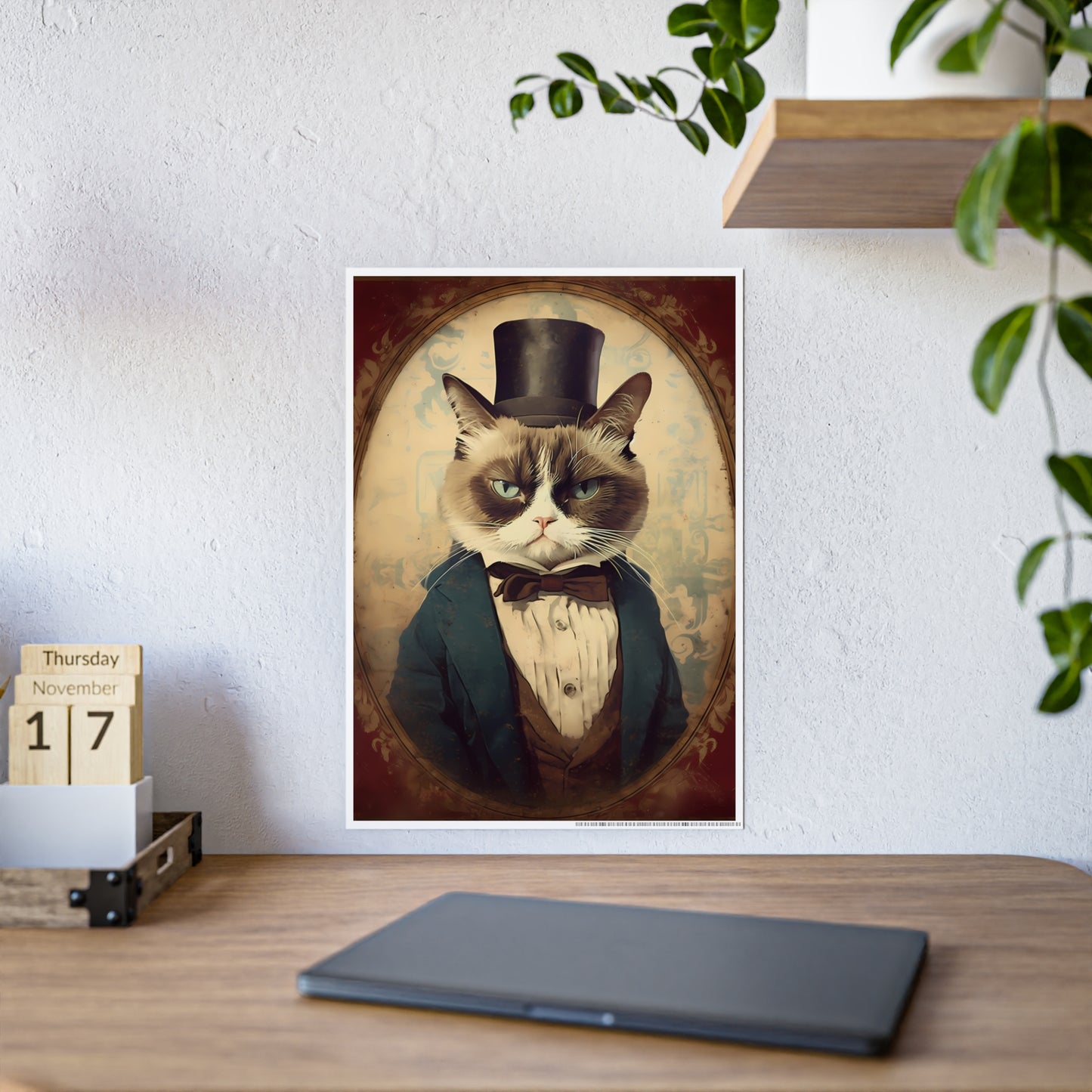 Elegant Cat Posters - Chic Cat Portrait Gloss Prints - VYBE Shop