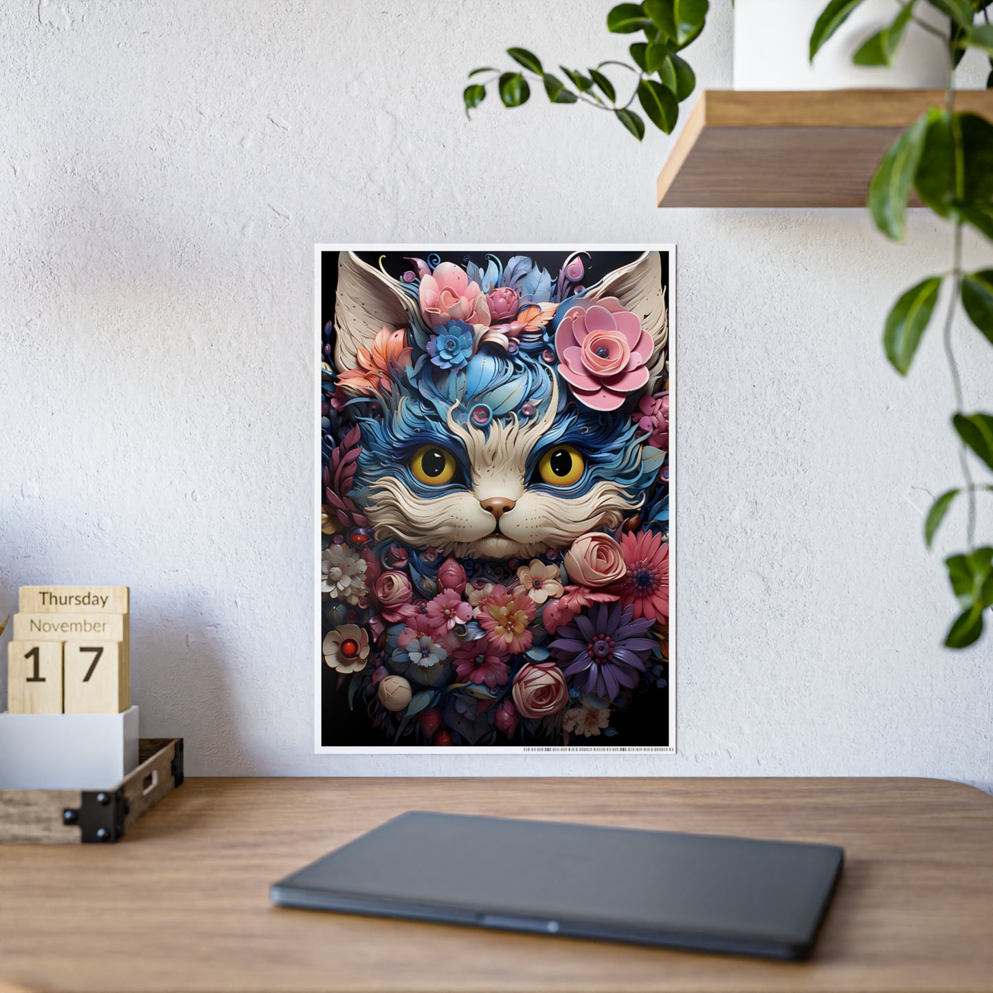 Colorful Cat Art Poster for Whimsical Wall Decor - A Perfect Home Accent - VYBE Shop