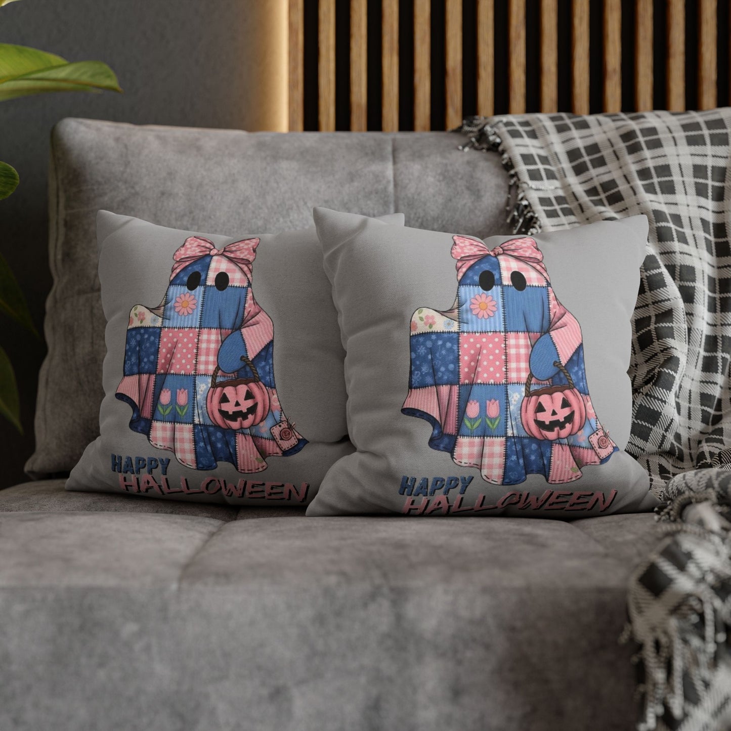 Halloween Ghost Pillowcase - Cozy Seasonal Cushion Cover for Spooky Home Decor and Trick or Treat Gifts - VYBE Shop